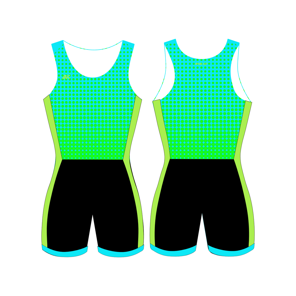 Rival Kit High Viz Collection AIOX Lime Polka Dots