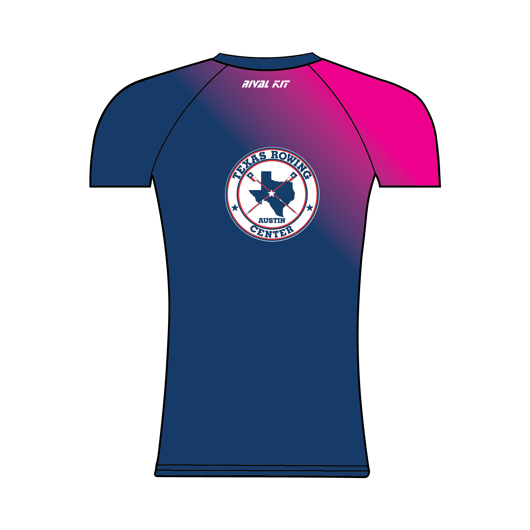 Texas Rowing Center Pink Hi-Vis Short Sleeve Base-Layer