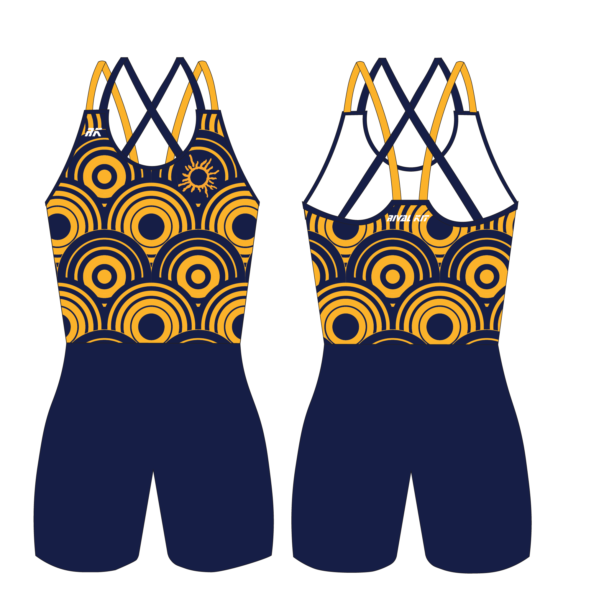 Manatee County Youth Rowing Patterned Strappy AIO