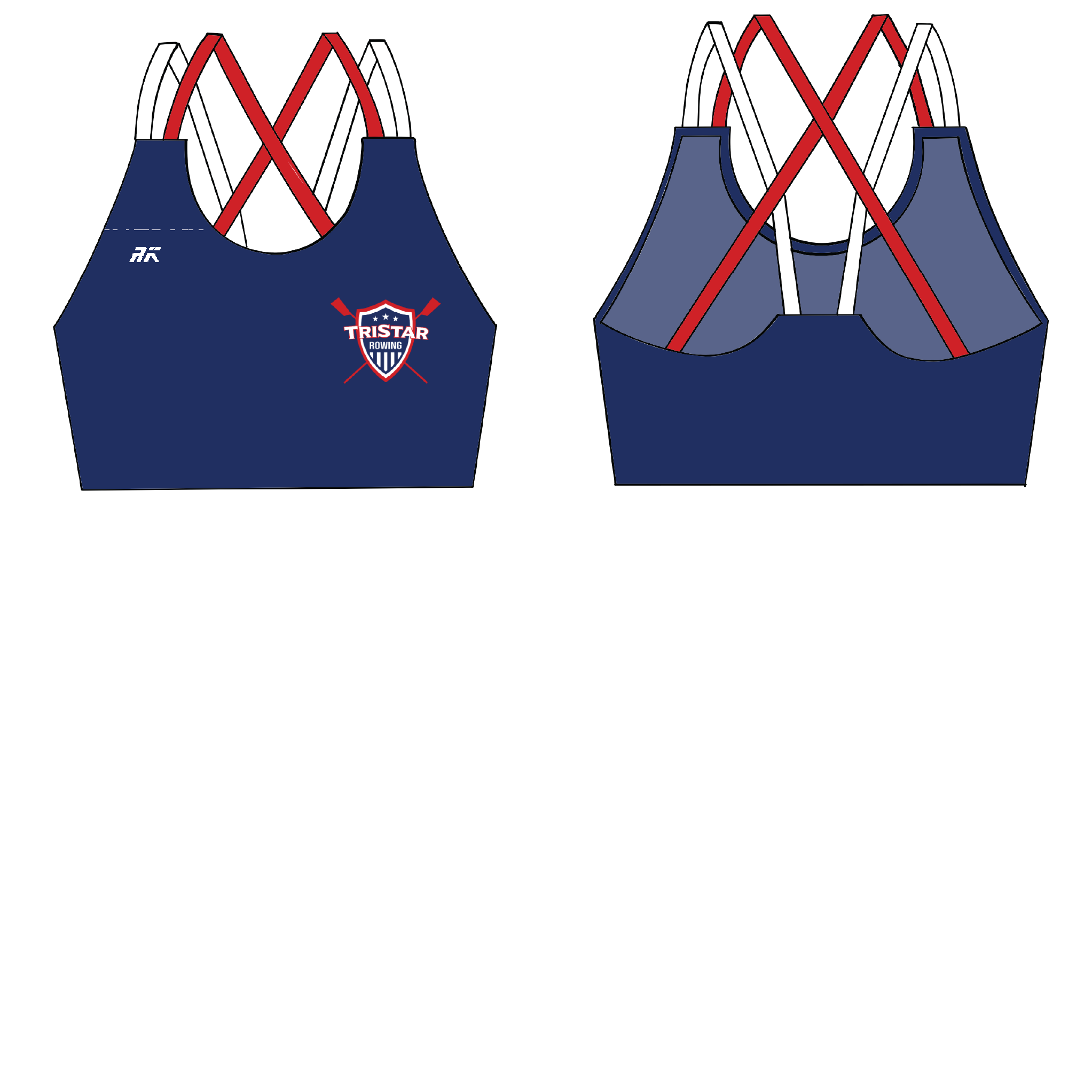 Tristar Rowing Blue Strappy Sports Bra