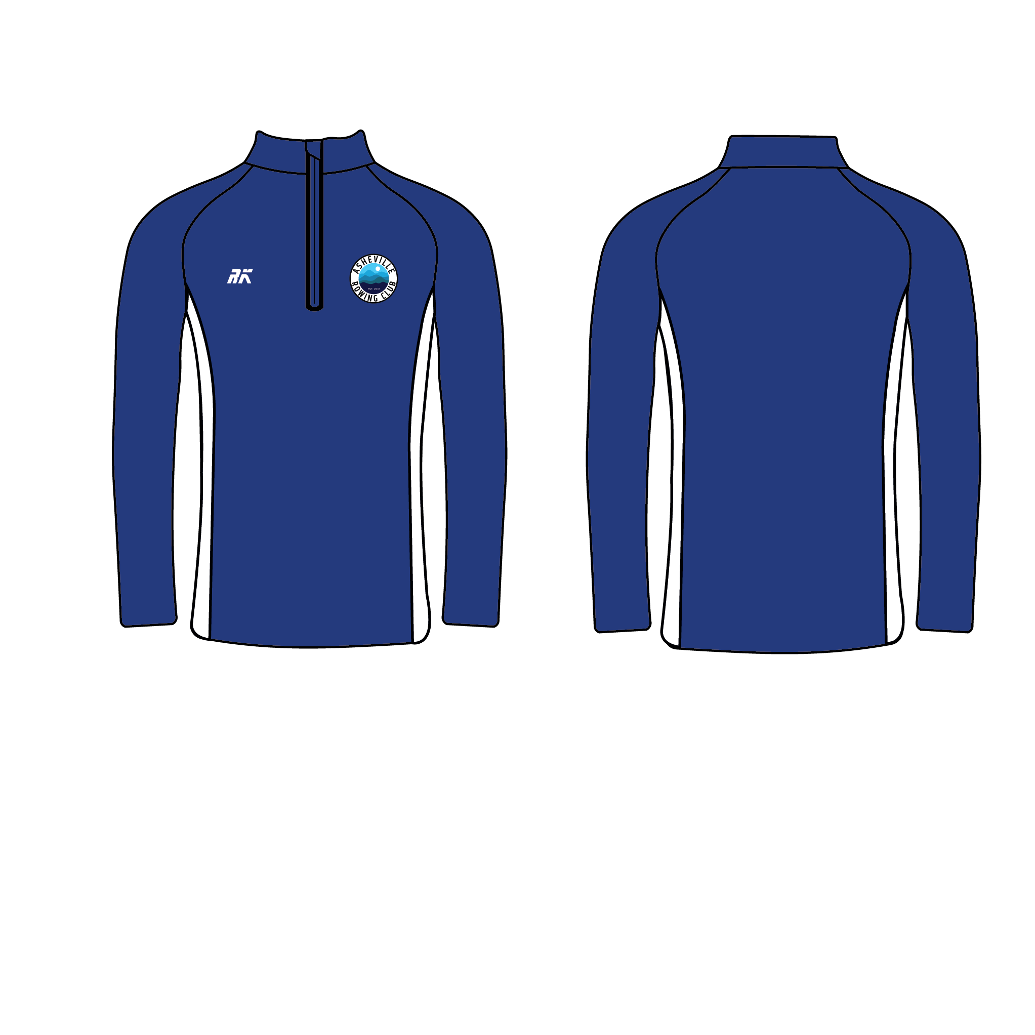 Asheville Rowing Club Blue Bespoke Q-Zip