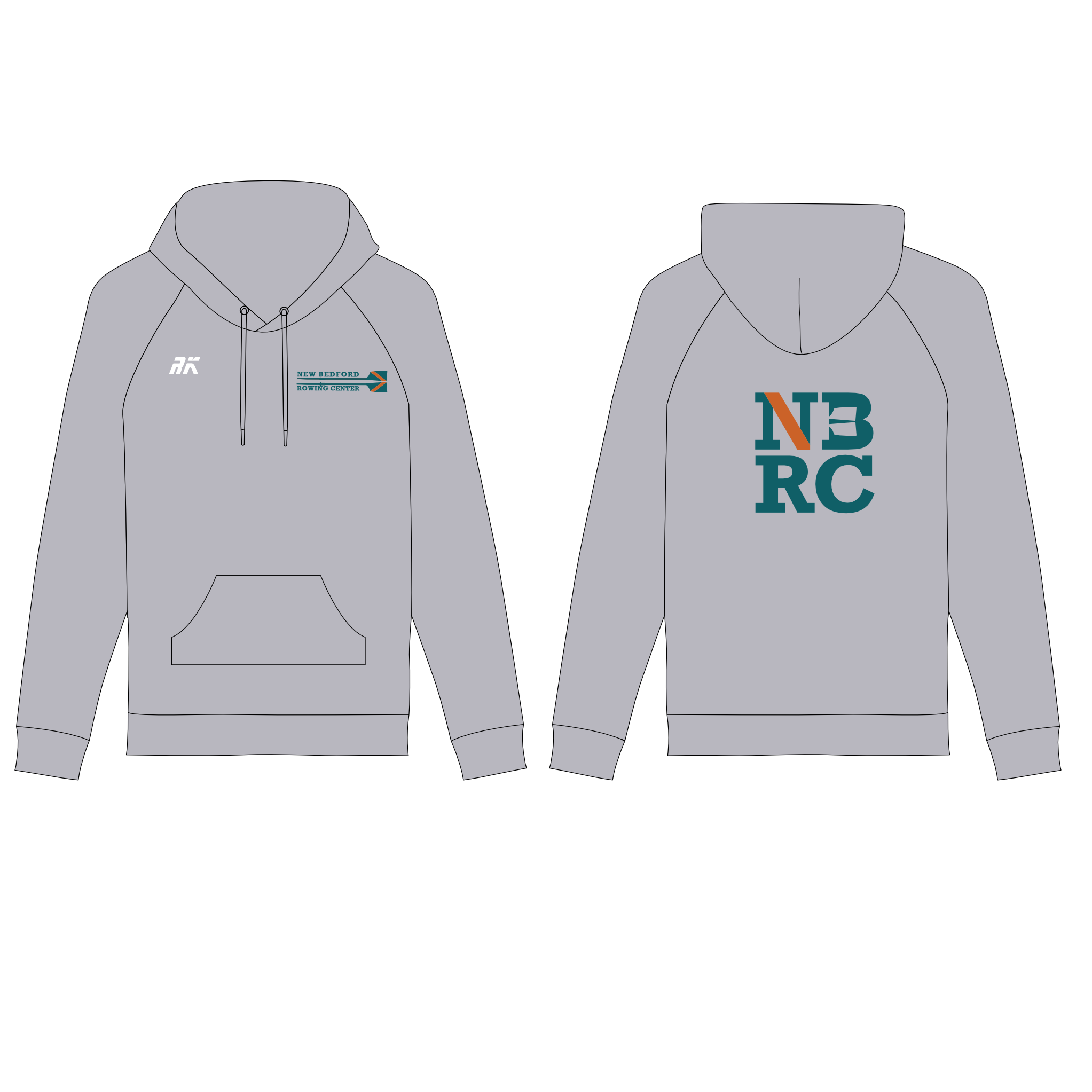 New Bedford Rowing Center Hoodie GREY