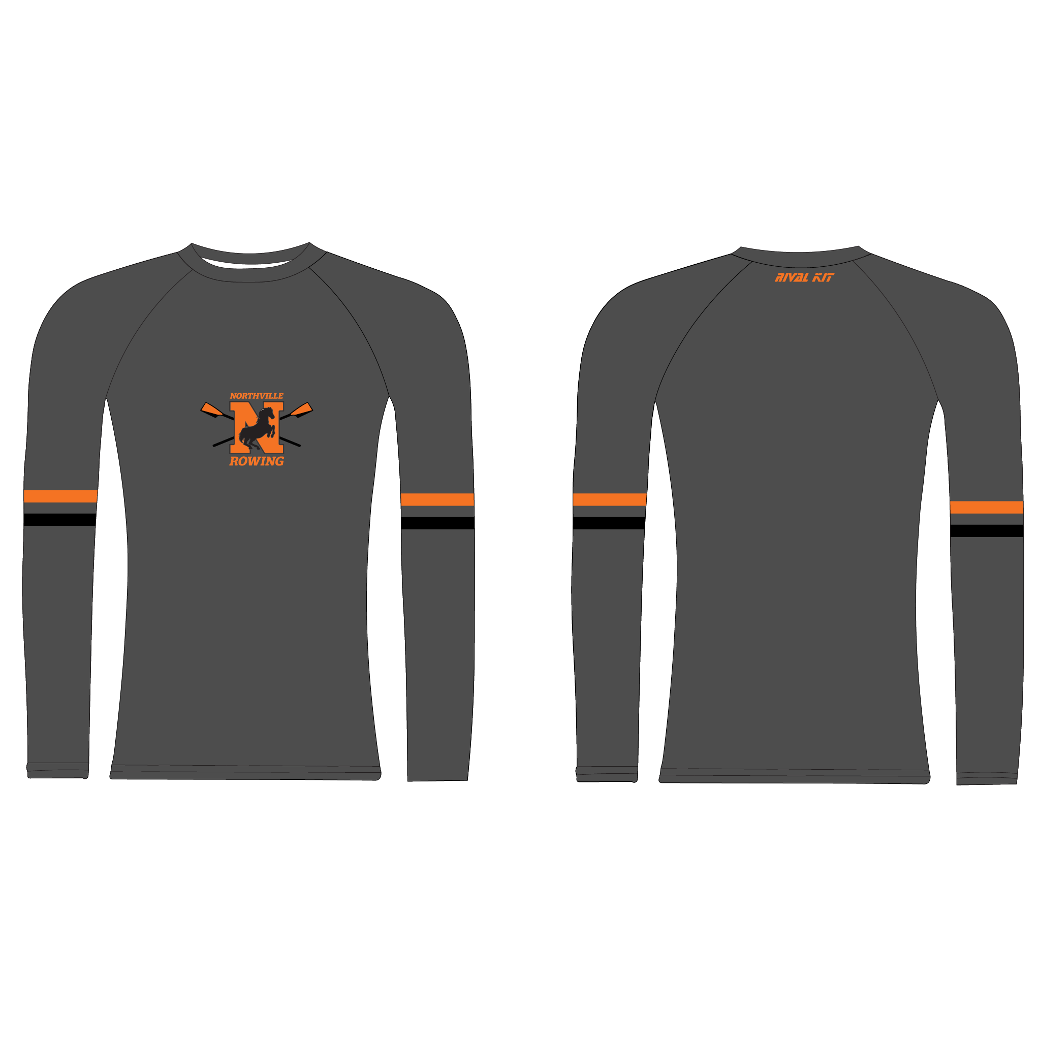 Northville Rowing Grey Training Long Sleeve Base-Layer