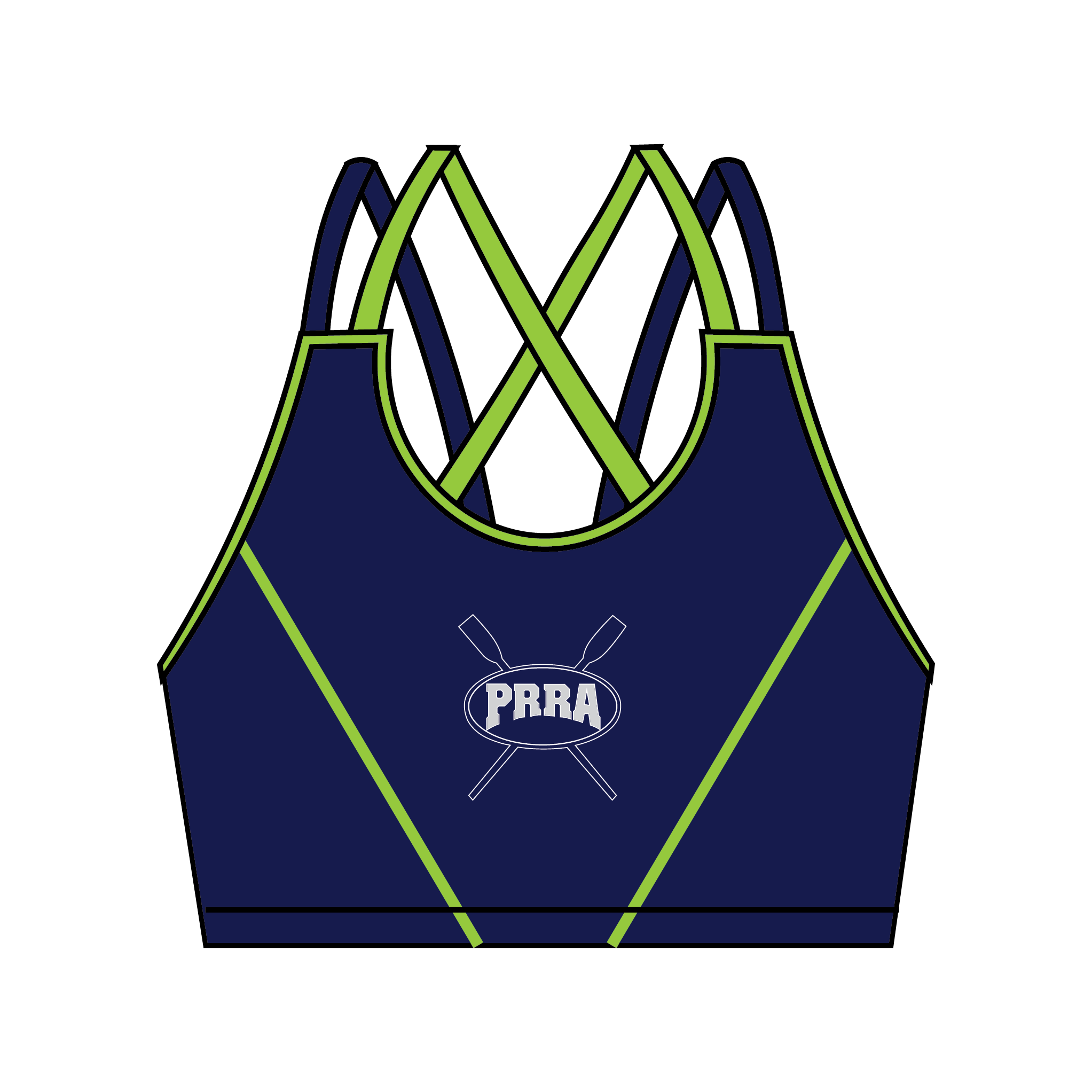 Passaic River Rowing Association Strappy Sports Bra