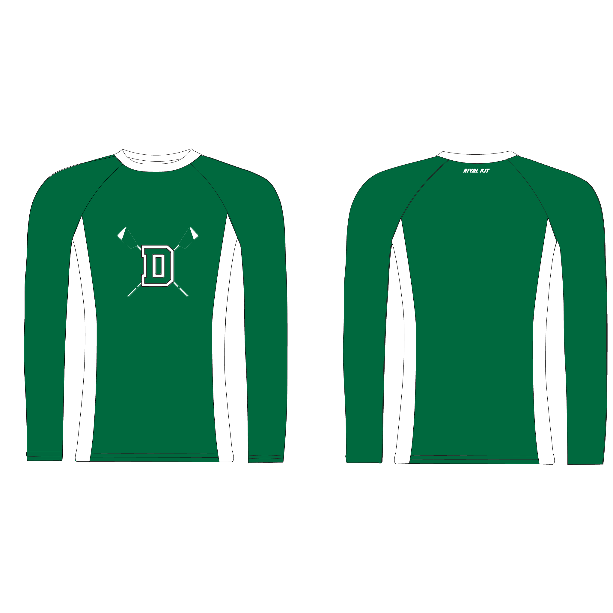 Dartmouth Heavyweight Rowing Green Long Sleeve Base-Layer