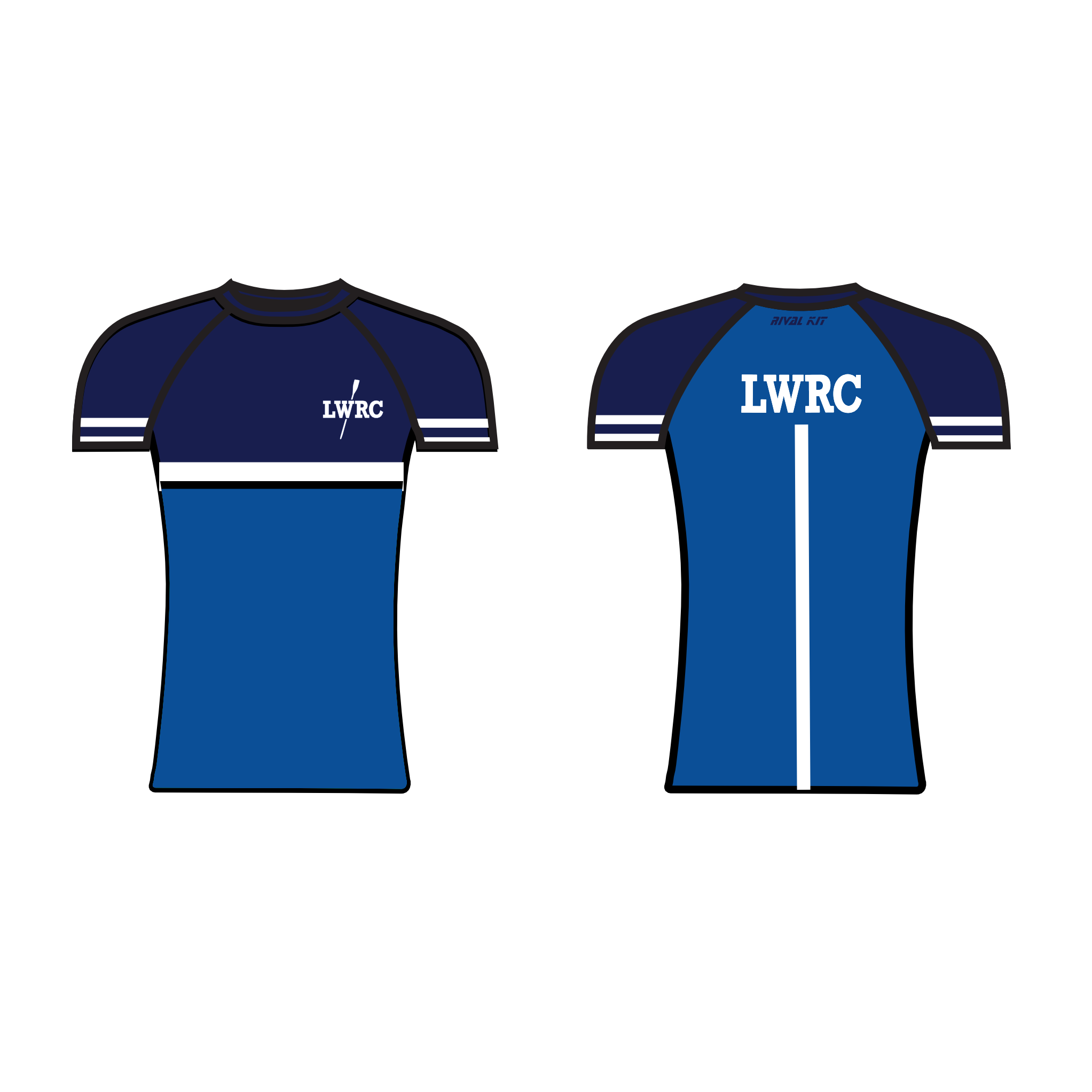 Lake Washington Rowing Club Stripe Short Sleeve Base-Layer