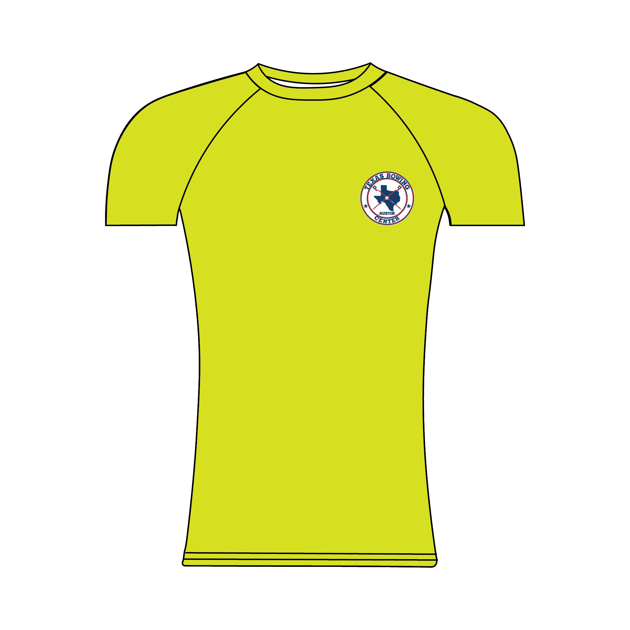 Texas Rowing Center Hi-Vis Short Sleeve Base-Layer