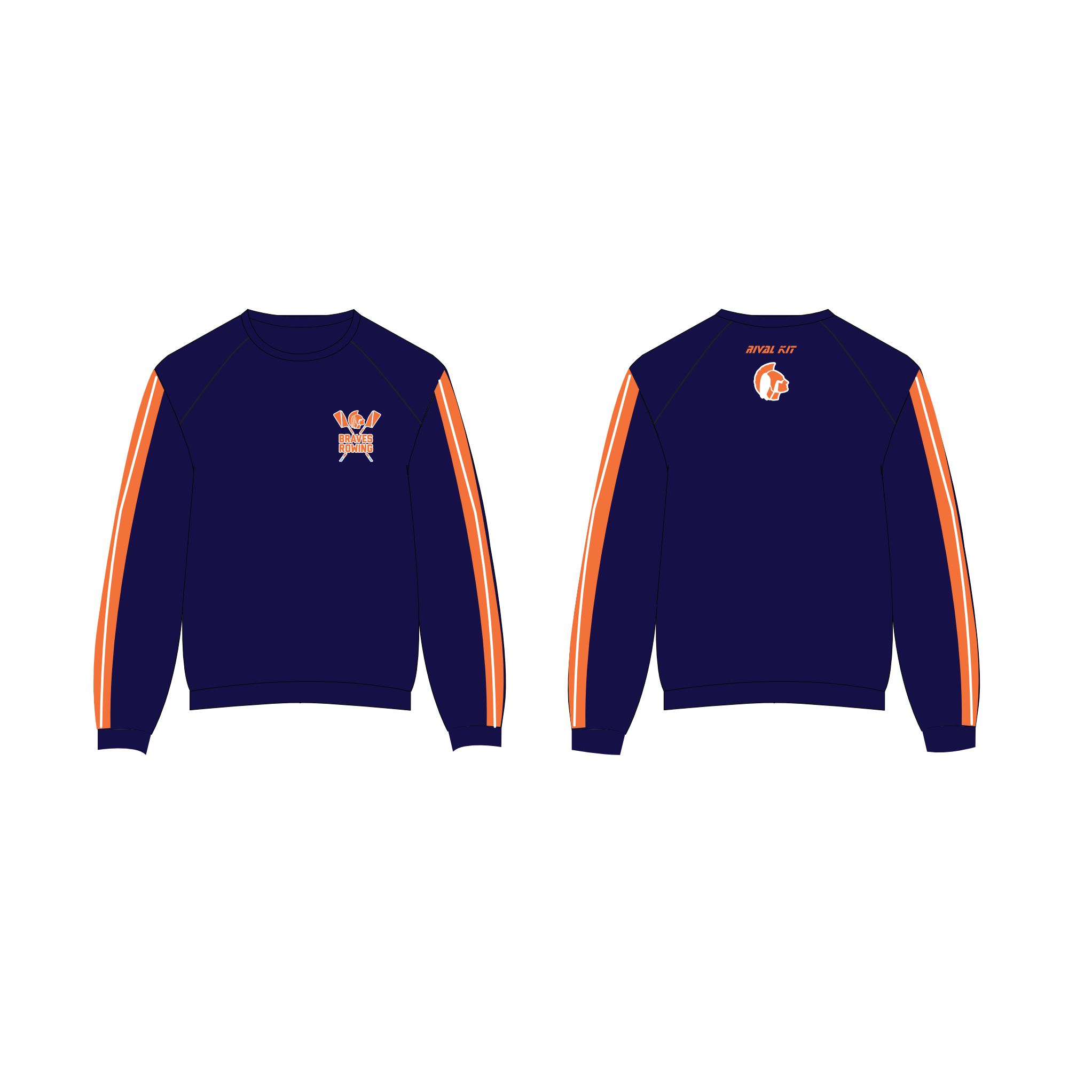 Boone Rowing Orange Stripe Sweatshirt