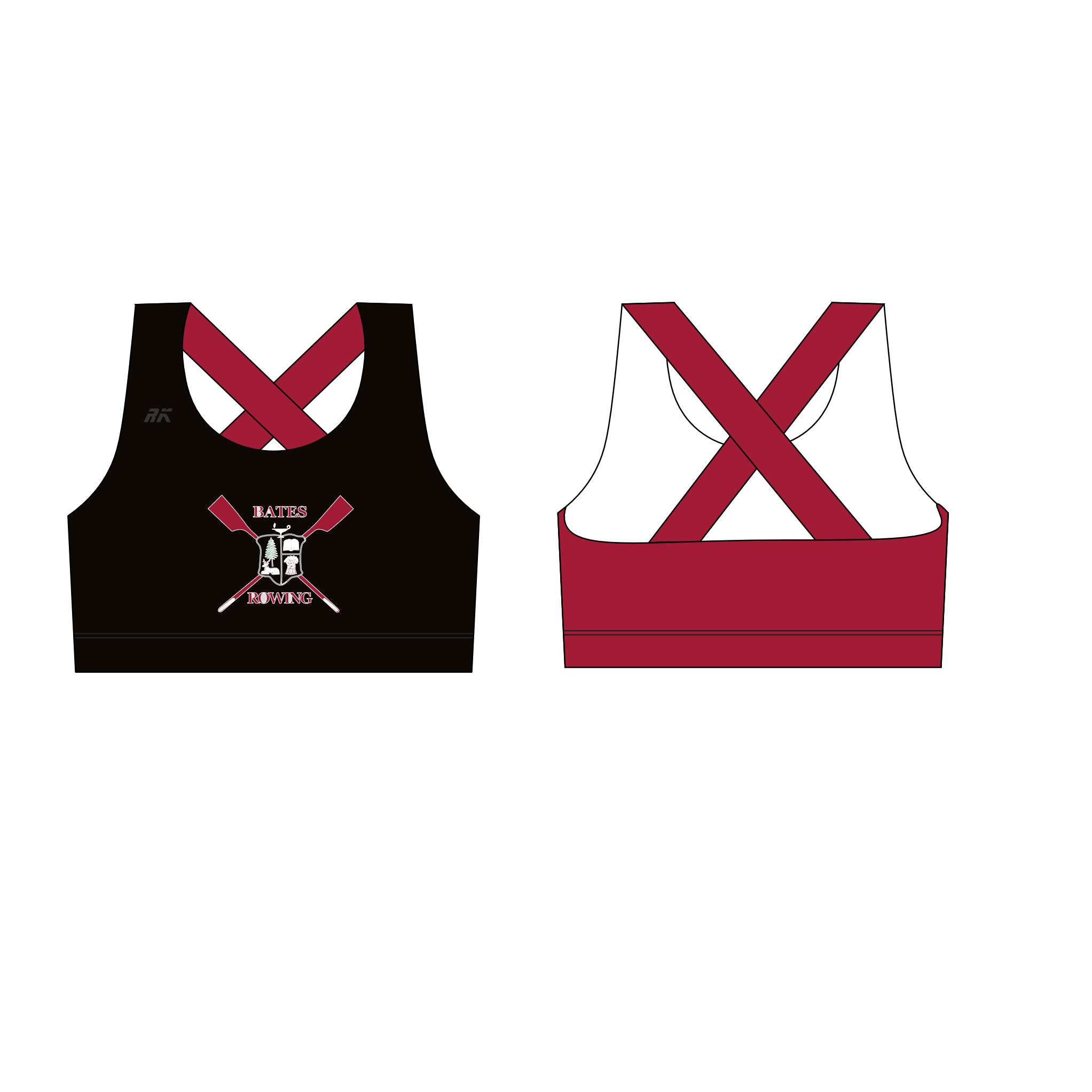Bates Rowing Cross Backed Sports Bra