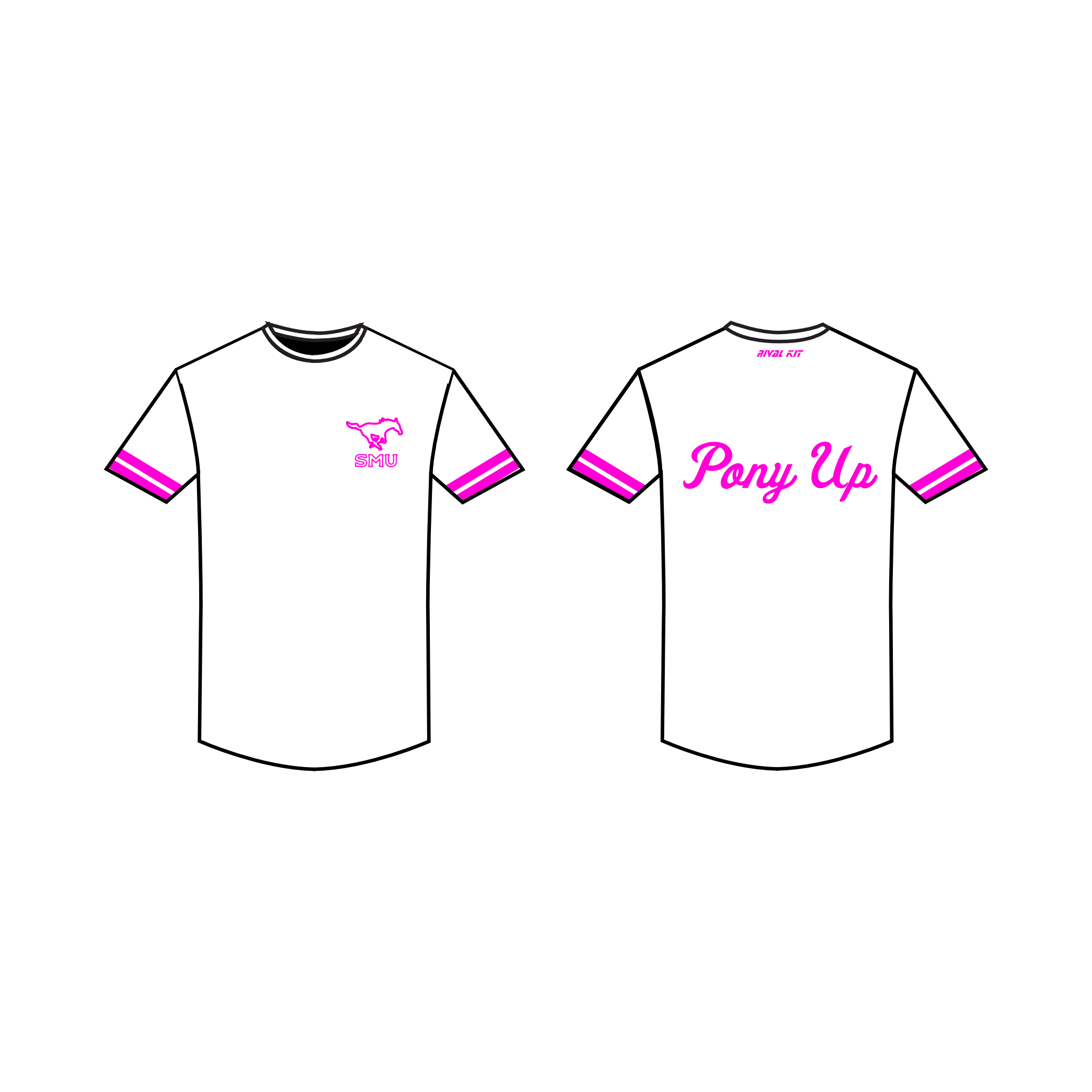 SMU PINK Short Sleeve Gym T-Shirt