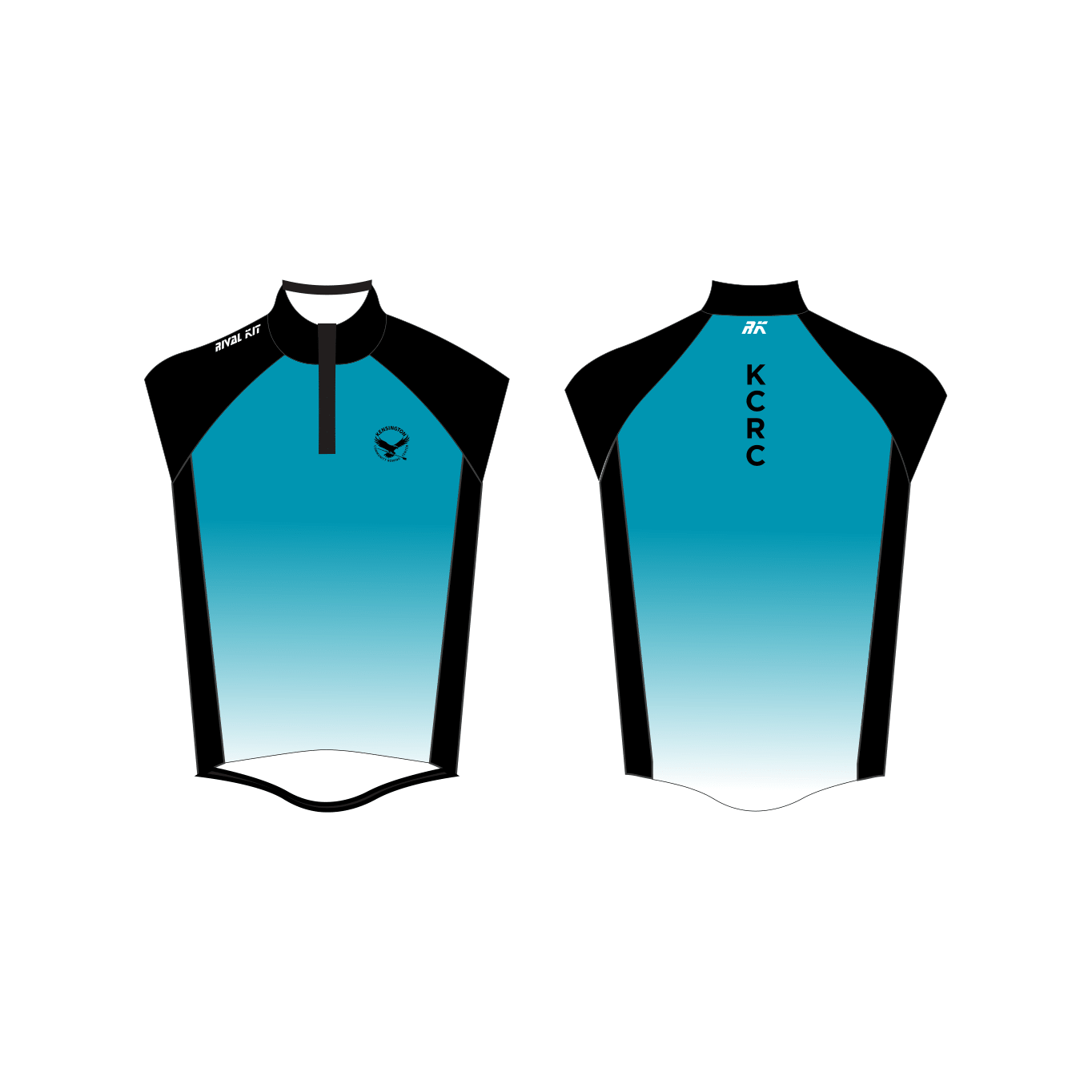 Kensington Community Rowing Center Black Gradient Splash Gilet