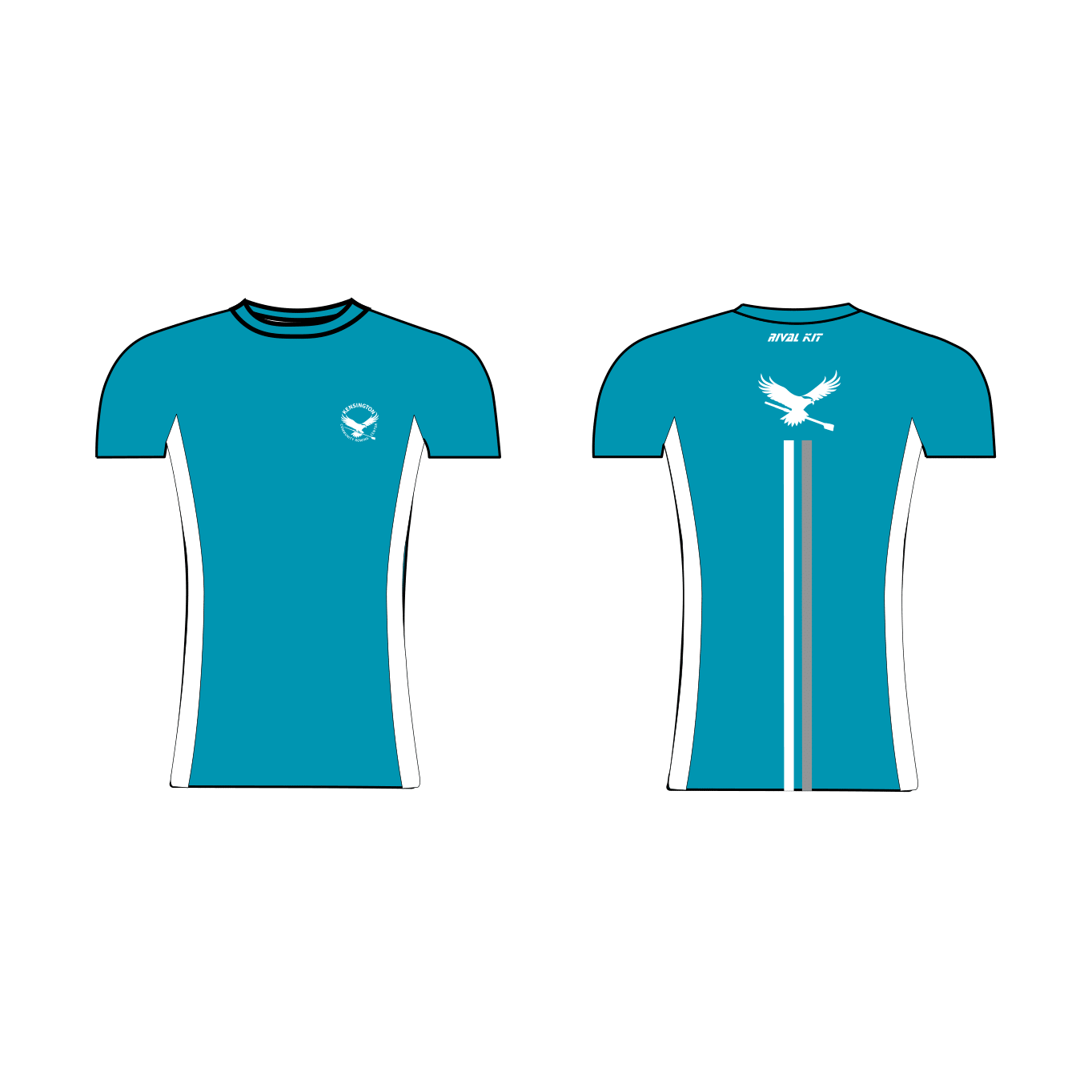 Kensington Community Rowing Center Blue Short Sleeve Base-Layer
