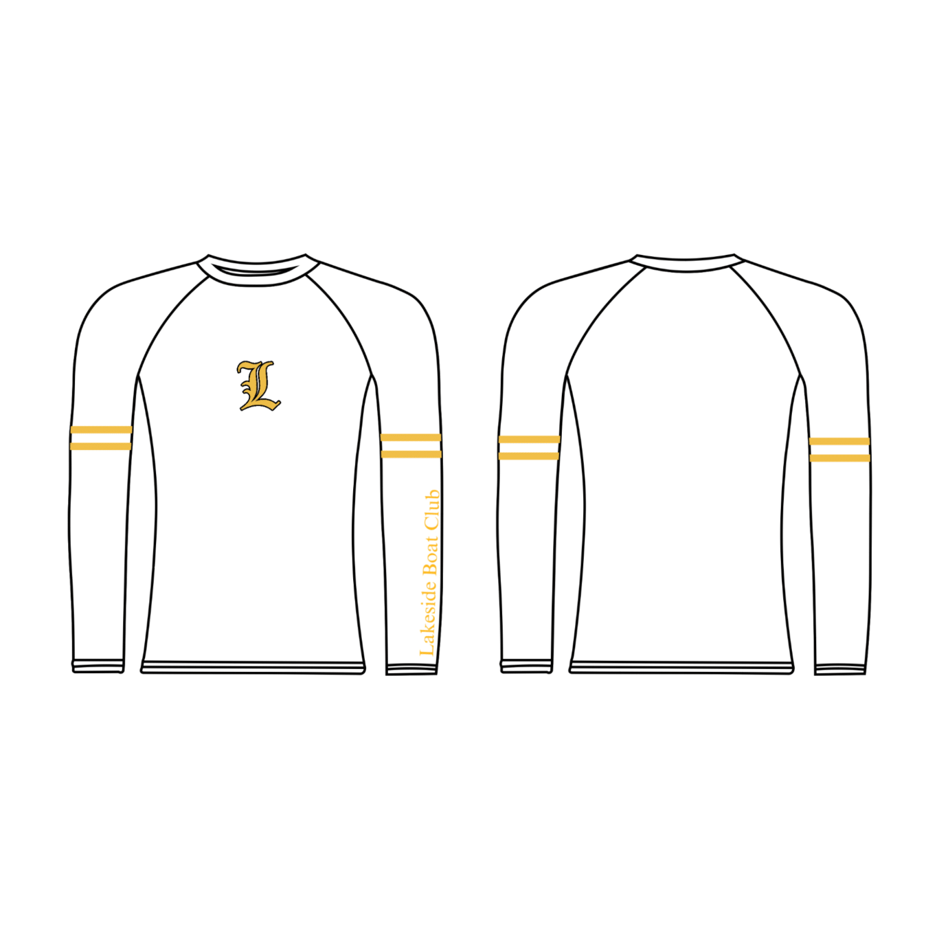 Lakeside Boat Club White Long Sleeve Base-Layer