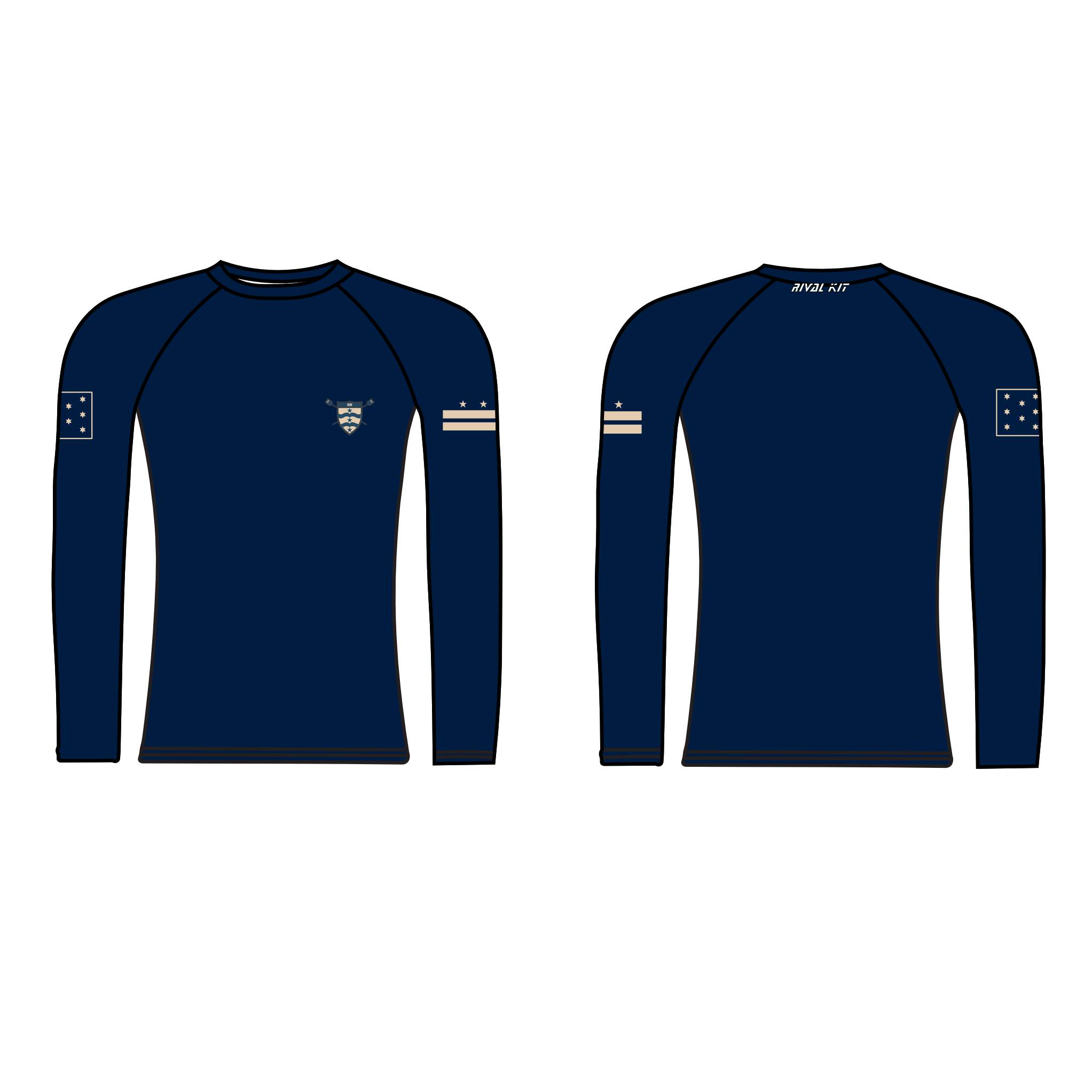 George Washington Men's Rowing Club Long Sleeve Baselayer 2