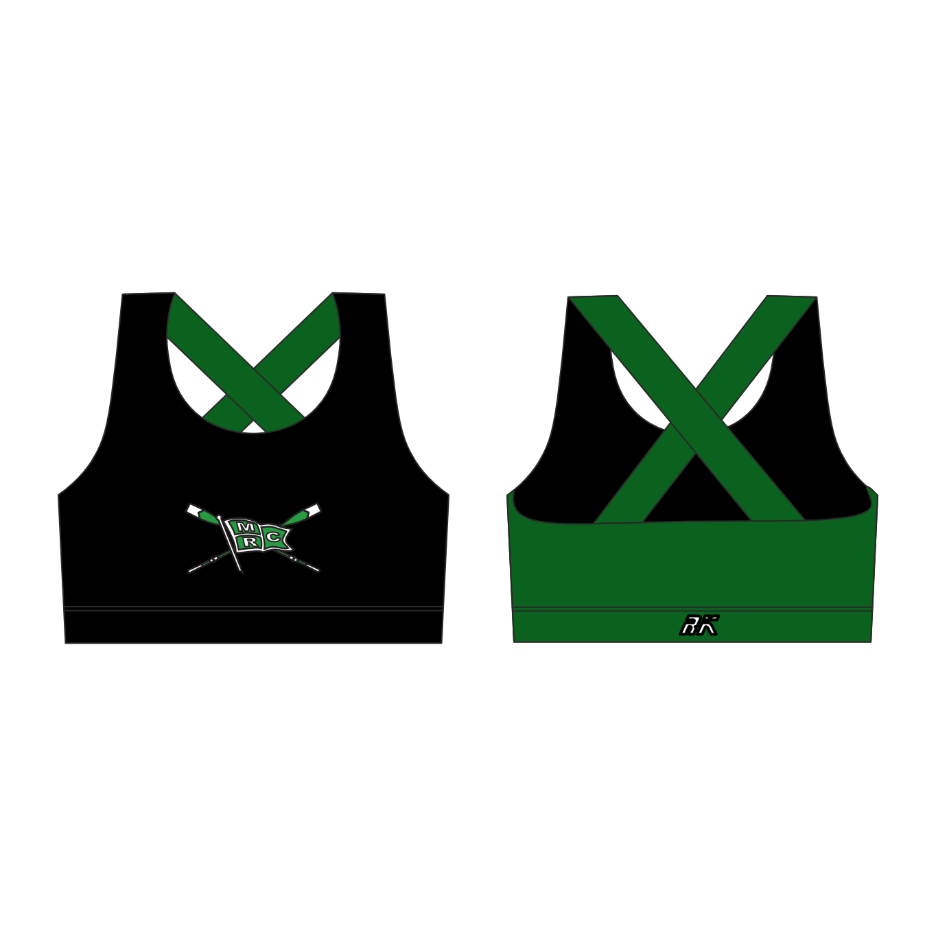 Minneapolis Rowing Club cross strap bra