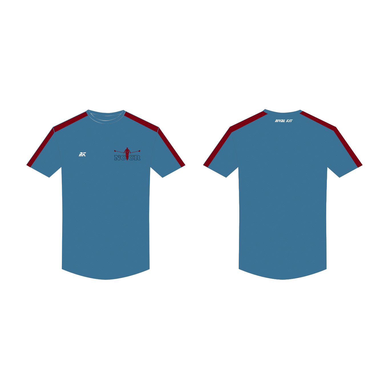 North Channel Community Rowing Bespoke Short Sleeve Gym T-Shirt Blue