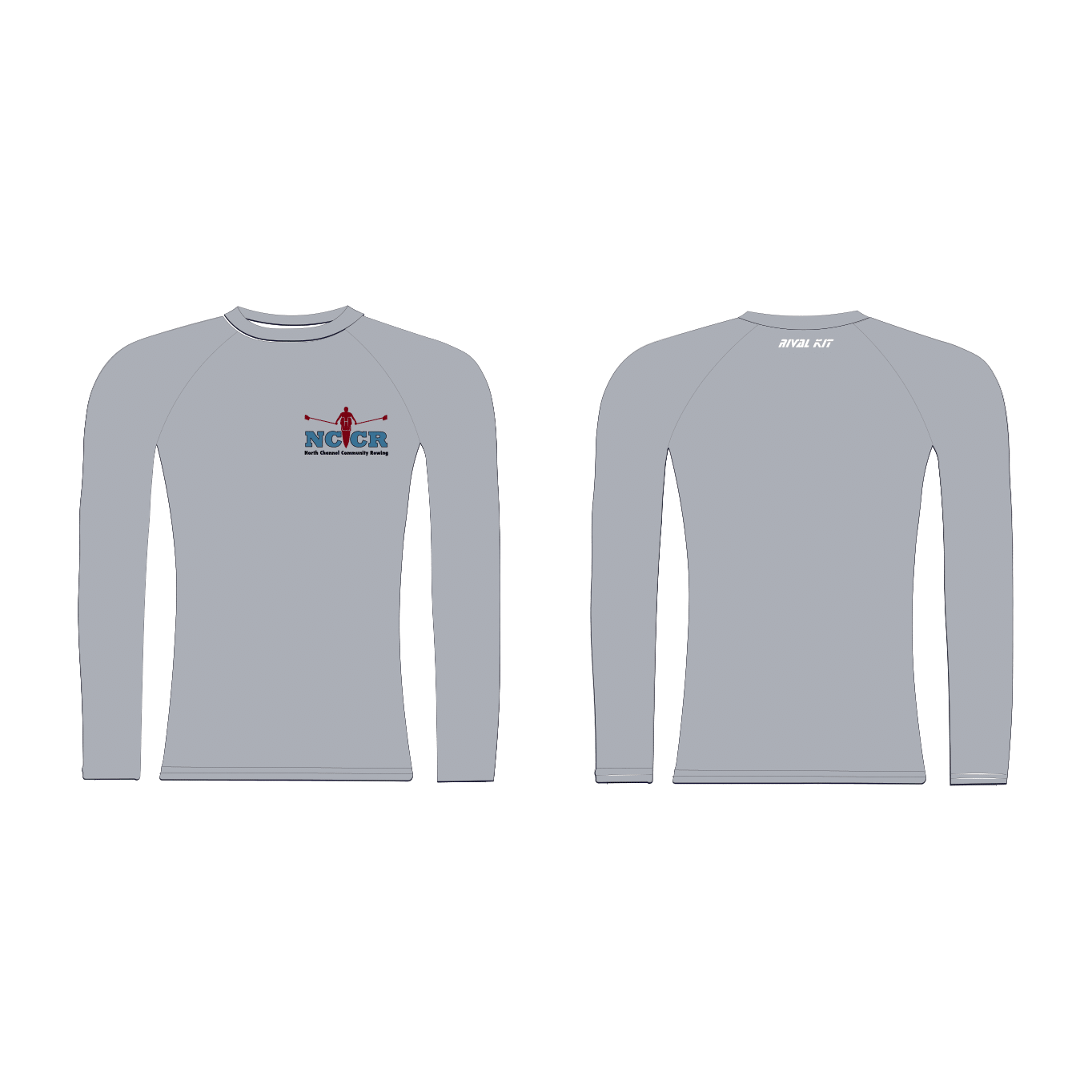North Channel Community Rowing Long Sleeve Base-Layer Grey