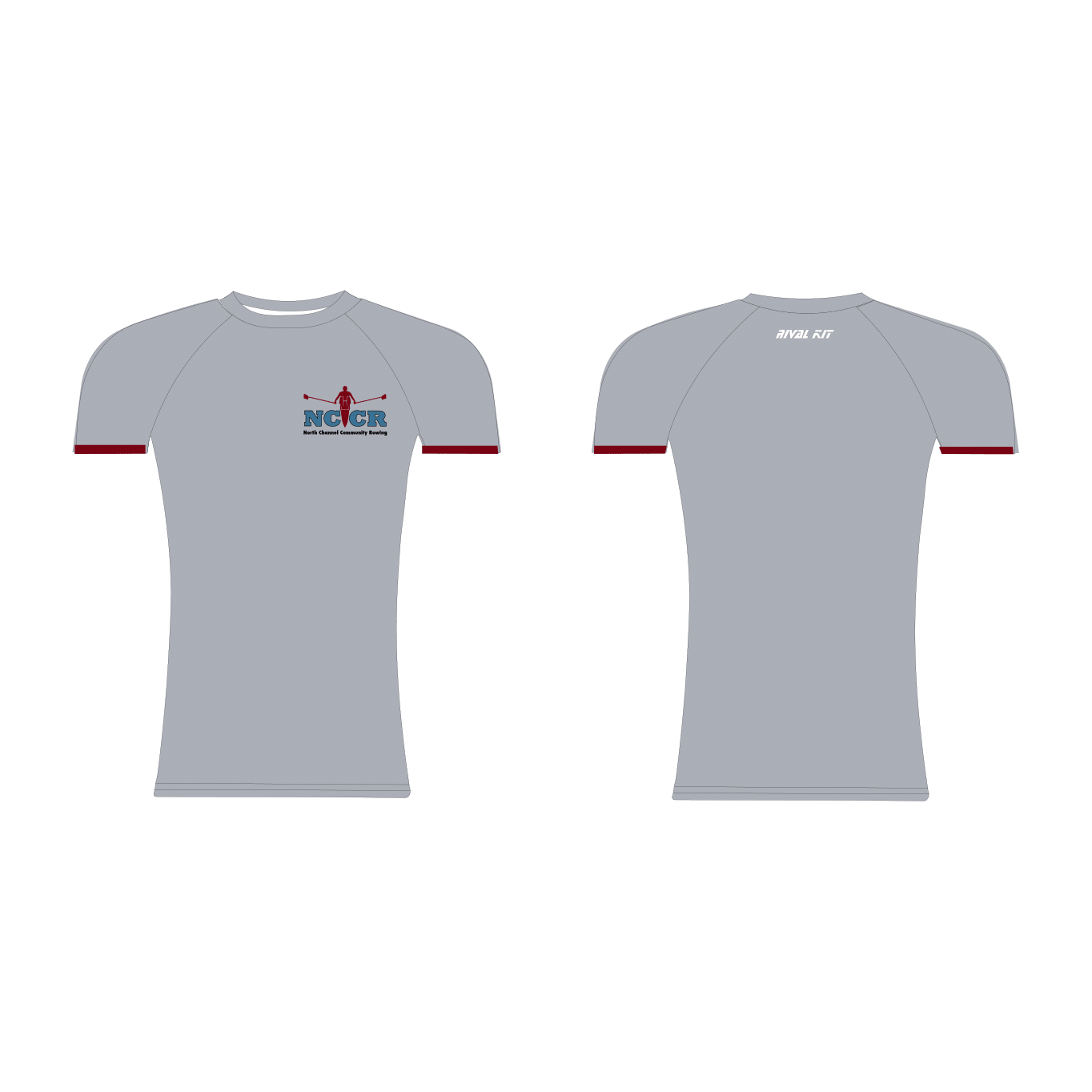 North Channel Community Rowing Short Sleeve Base-Layer Grey