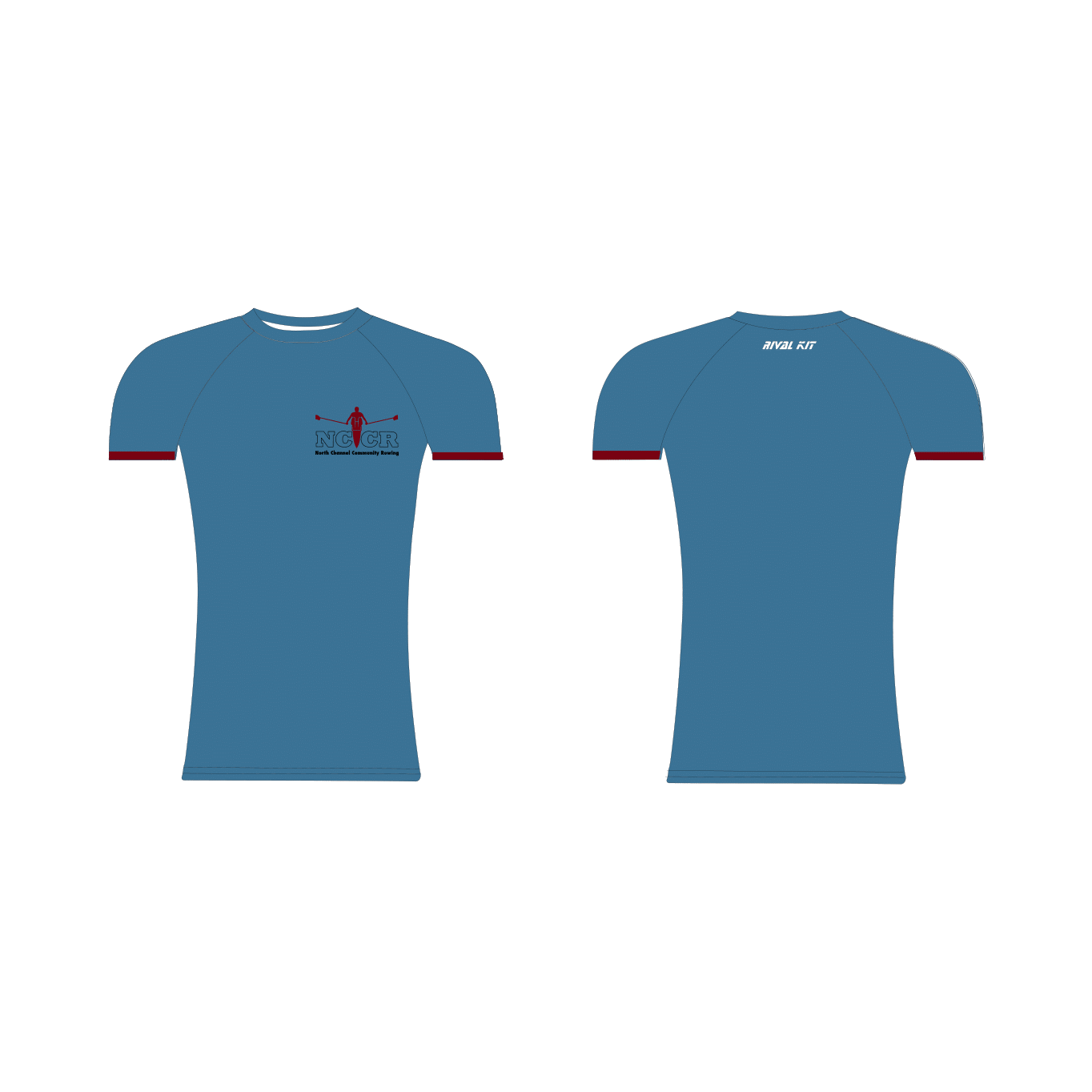 North Channel Community Rowing Short Sleeve Base-Layer Blue