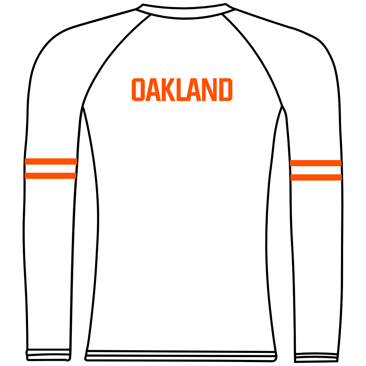 OAKLAND STROKES longsleeve Baselayer Orange