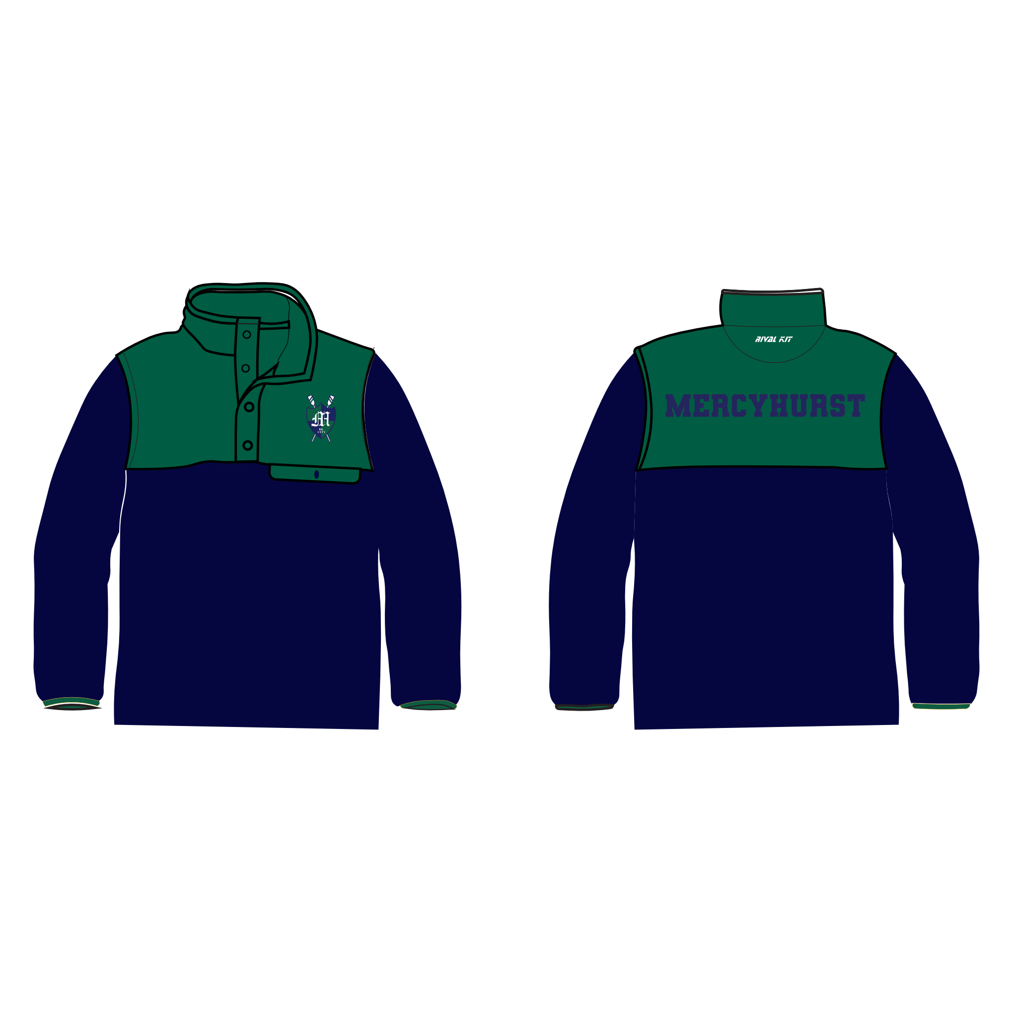 Mercyhurst University Boat Club pocket fleece