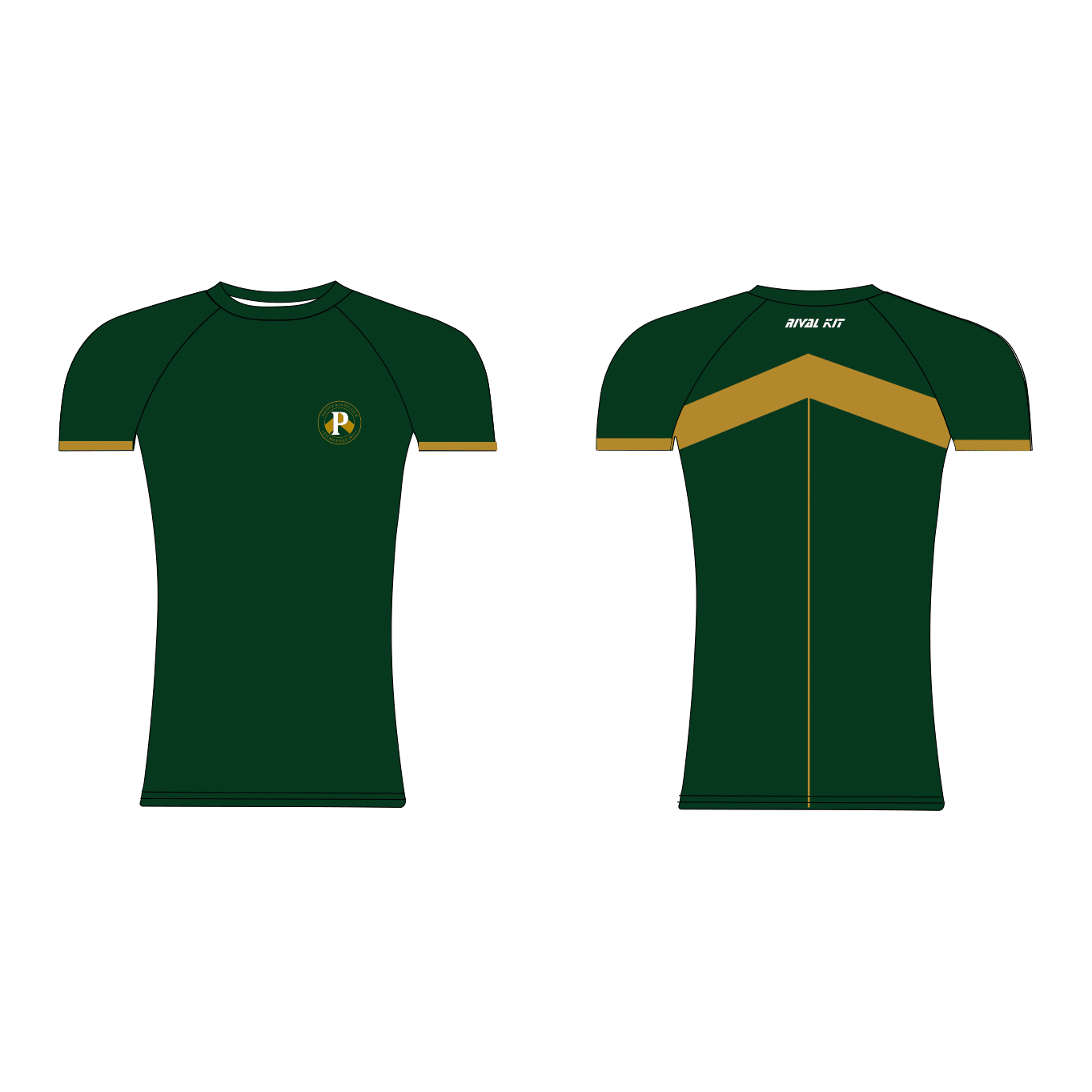 Pocock Rowing Club Short Sleeve Base-Layer Green