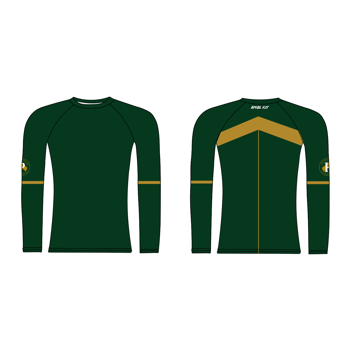 Pocock Rowing Club Long Sleeve Base-Layer Green