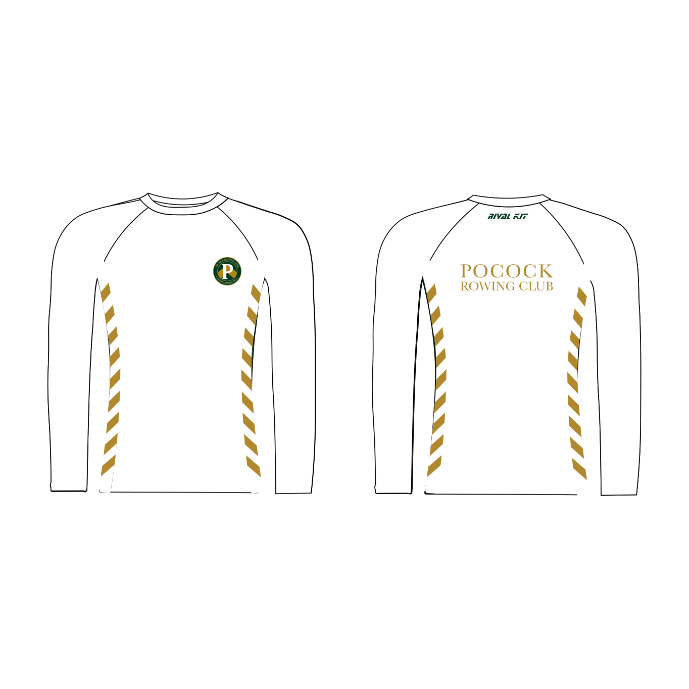 Pocock Rowing Club Long Sleeve Base-Layer White