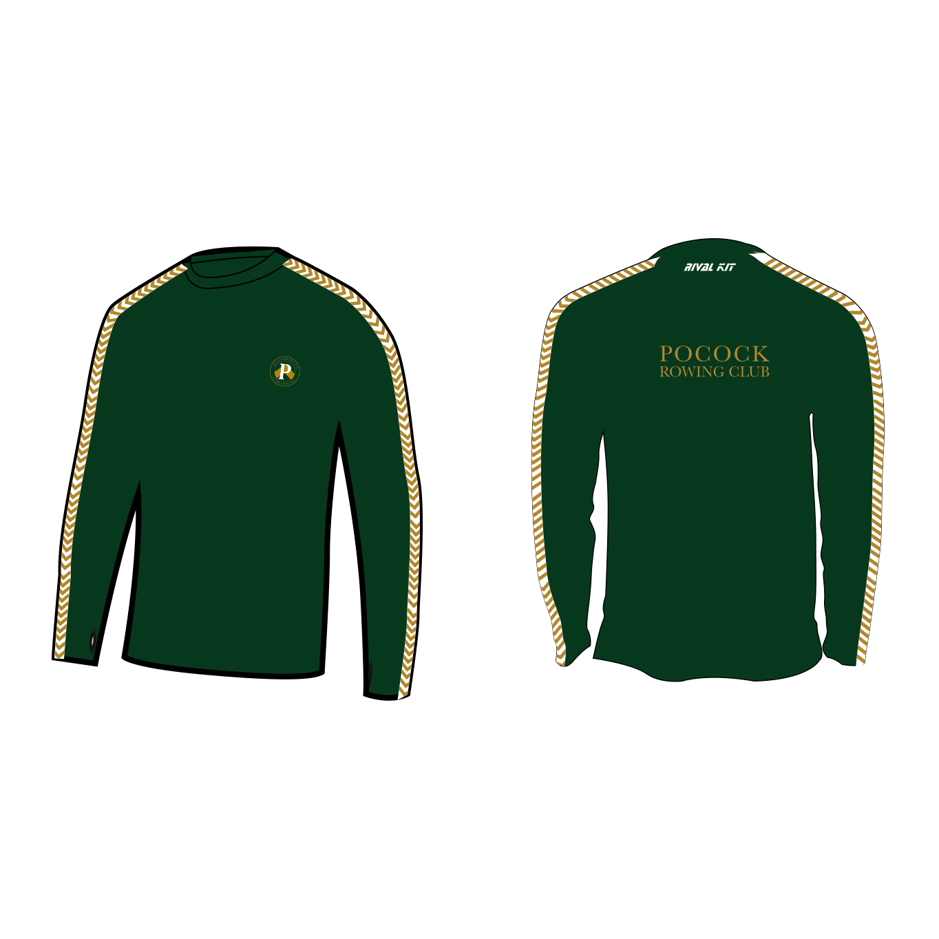 Pocock Rowing Club Bespoke Long Sleeve Gym T-Shirt
