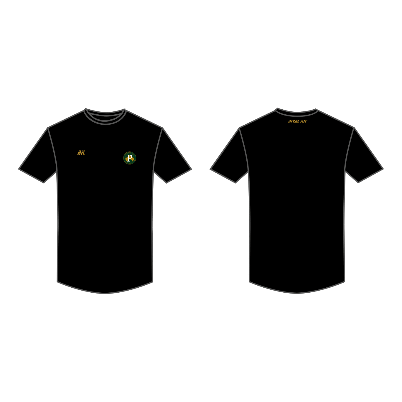 Pocock Rowing Club Bespoke Short Sleeve Gym T-shirt Black