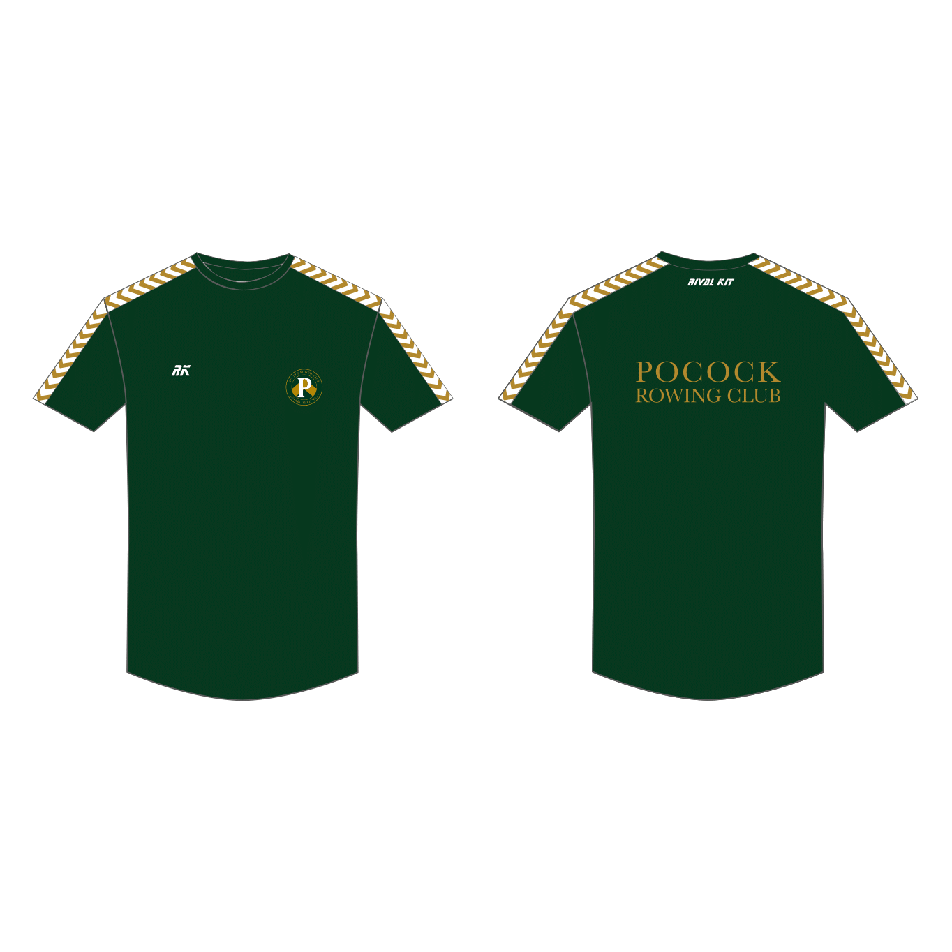 Pocock Rowing Club Bespoke Short Sleeve Gym T-shirt Green