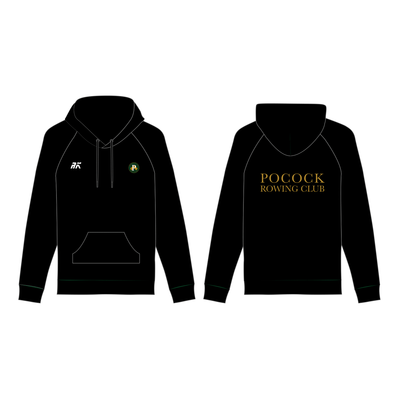 Pocock Rowing Club Hoodie Black
