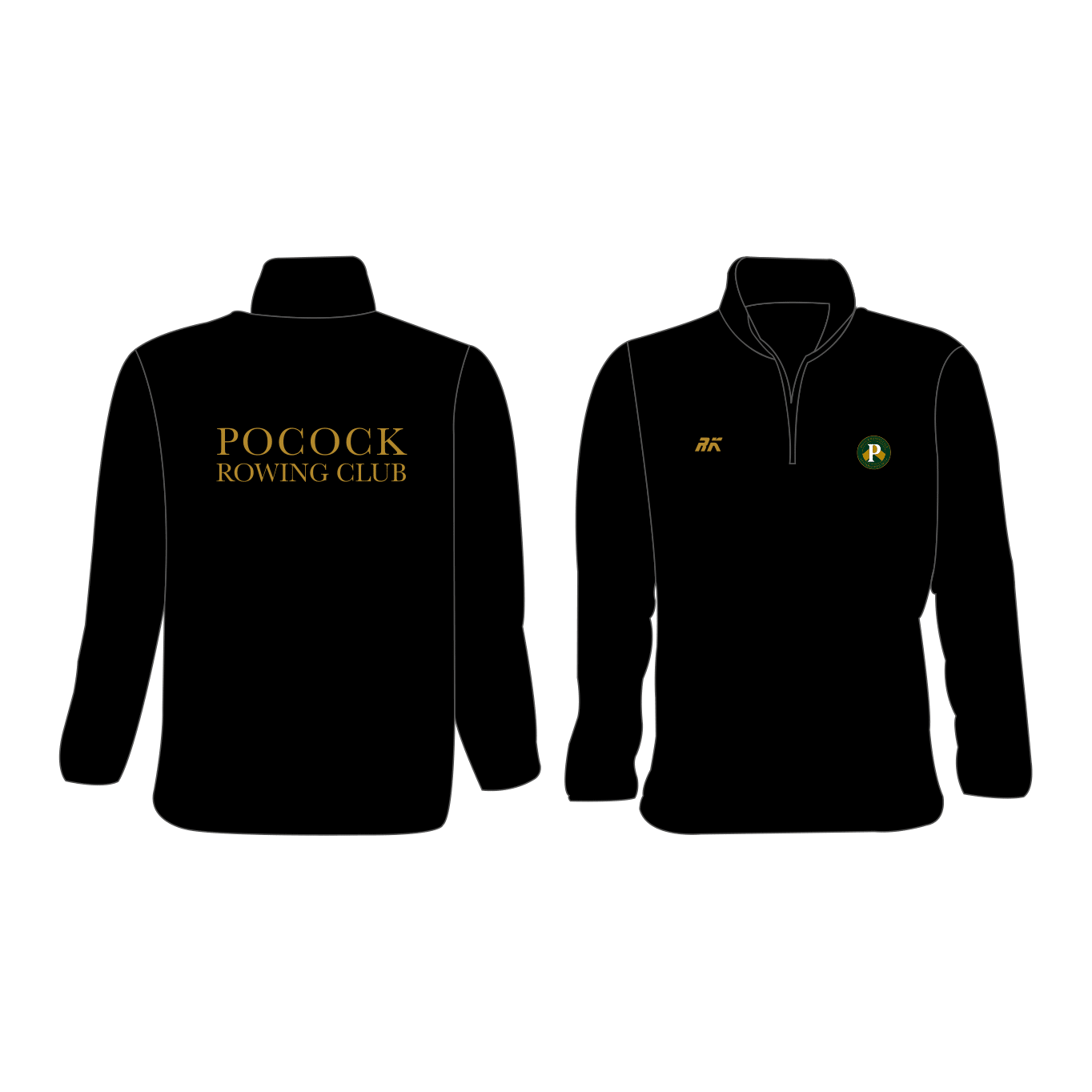 Pocock Rowing Club Fleece Black