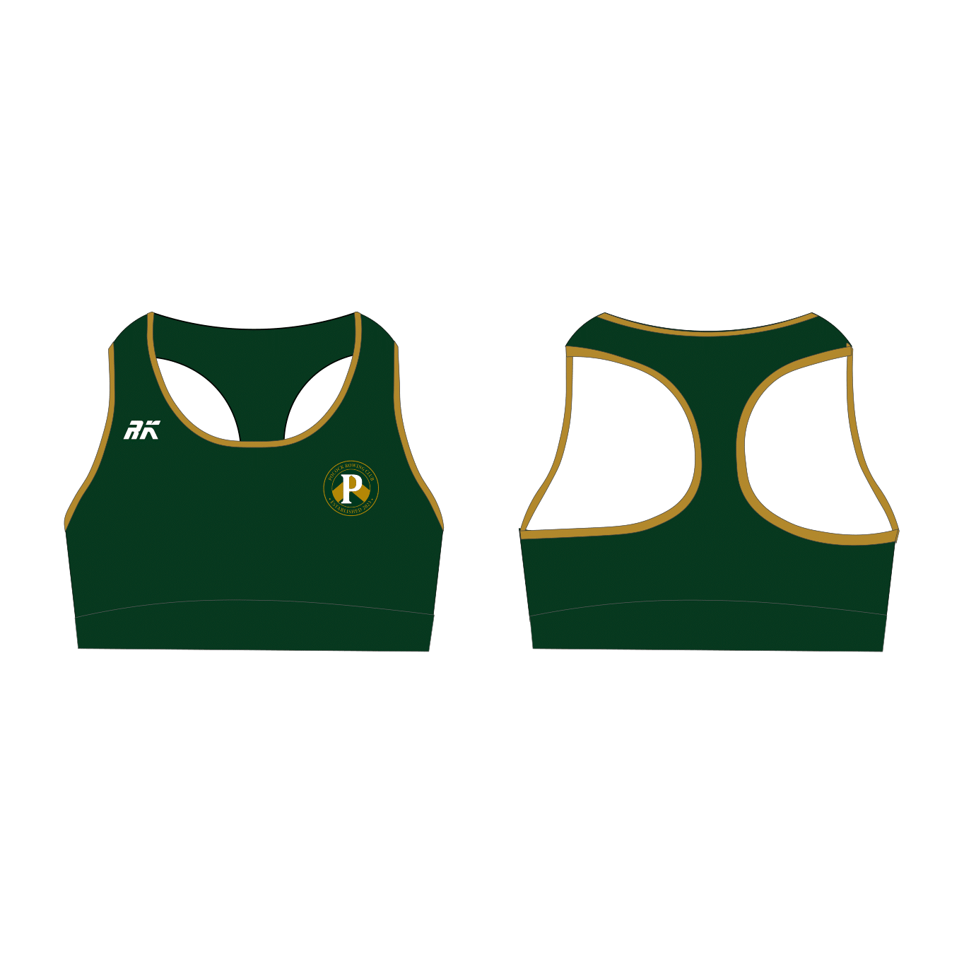 Pocock Rowing Club Racer Back Sports Bra