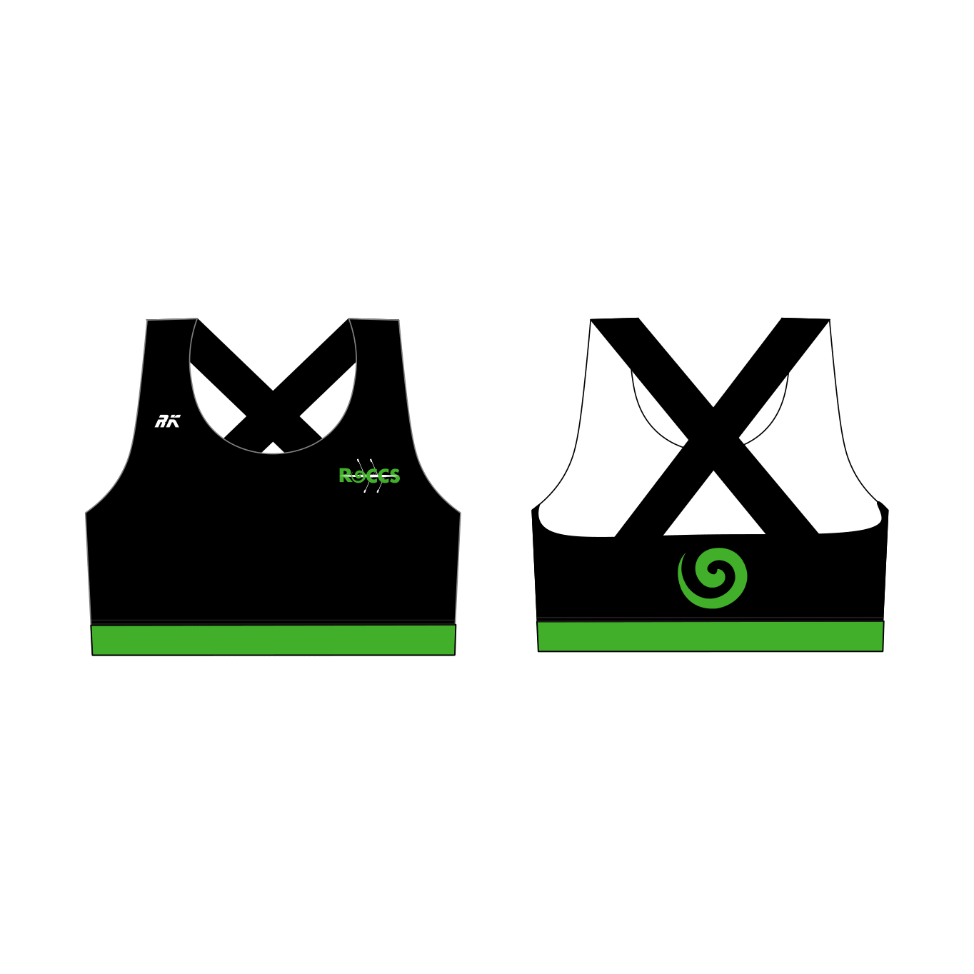 ROCCS Cross Back Sports Bra