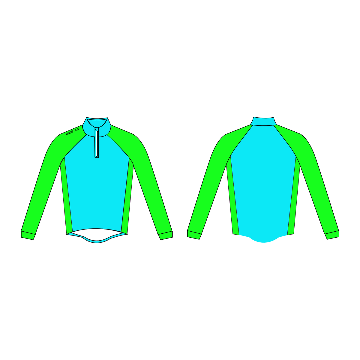 Rival Kit High Viz Splash Jacket THERMAL Sea Blue