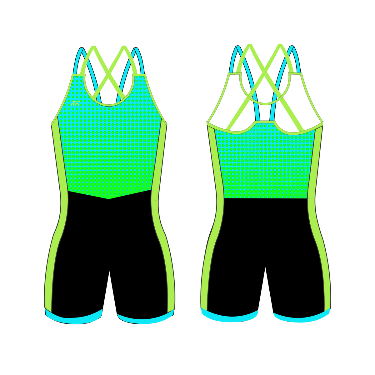 Rival Kit High Viz Collection Strappy Lime Polka Dots