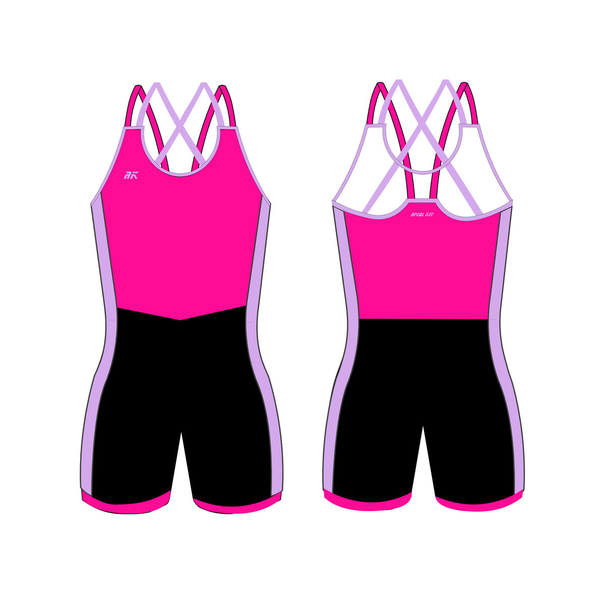 Rival Kit High Viz Collection Strappy AIOX Hot Pink/Lilac