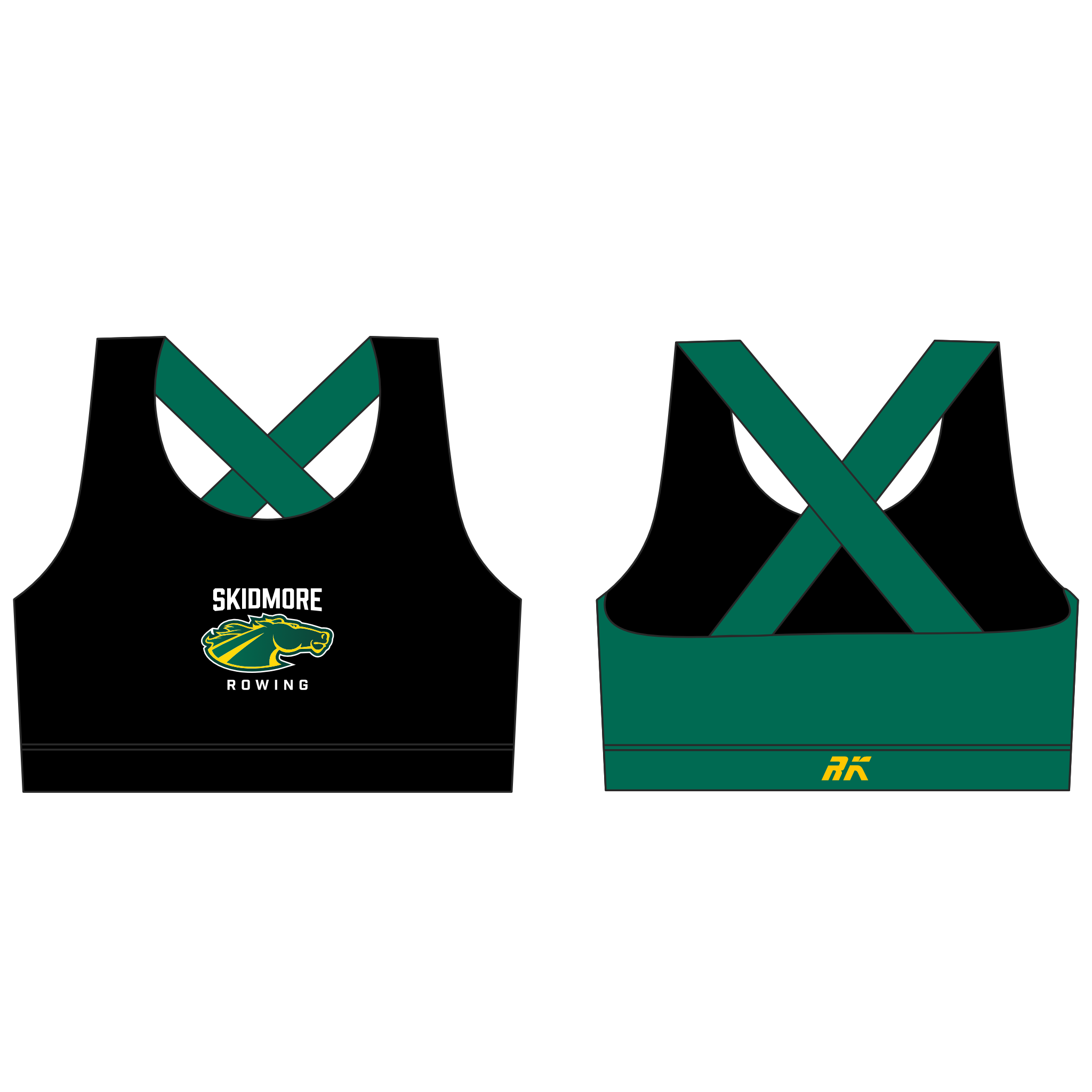 Skidmore Rowing cross strap bra