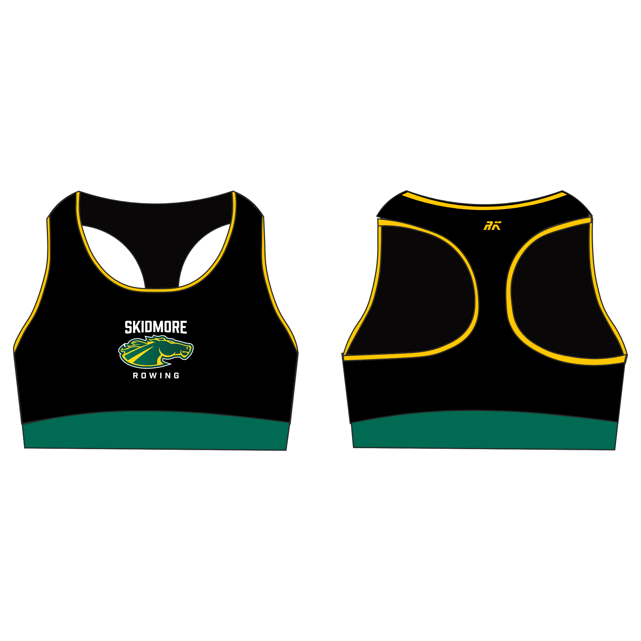 Skidmore Rowing Racer Back Sports Bra