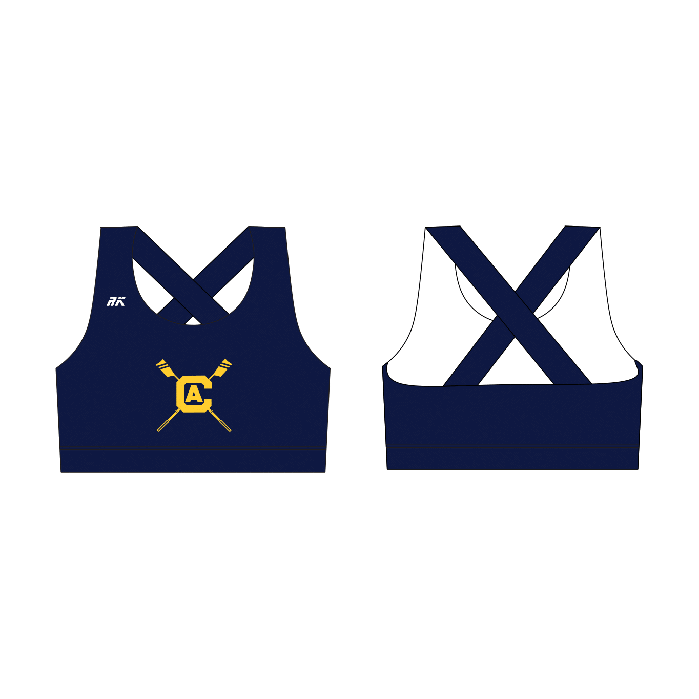 UC Davis Women's Rowing Cross Back Sports Bra