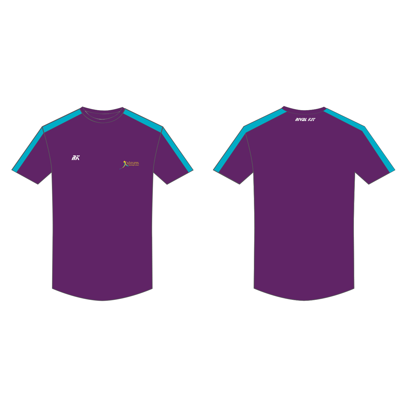 Watuppa Rowing Center Short Sleeve Purple Gym T-Shirt