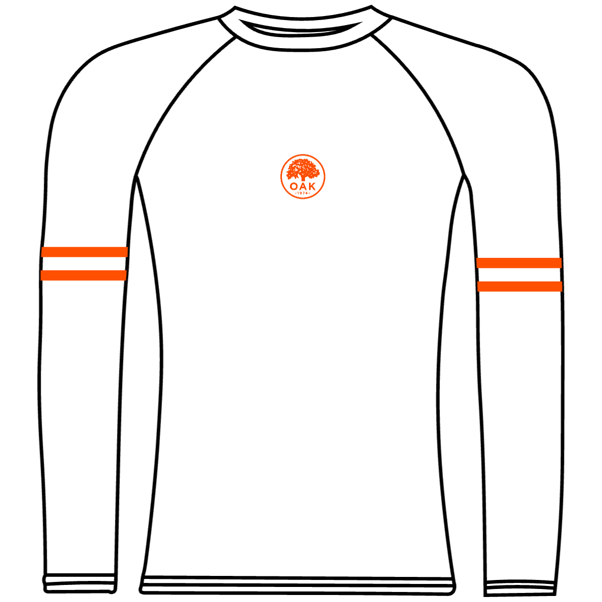 OAKLAND STROKES longsleeve Baselayer Orange