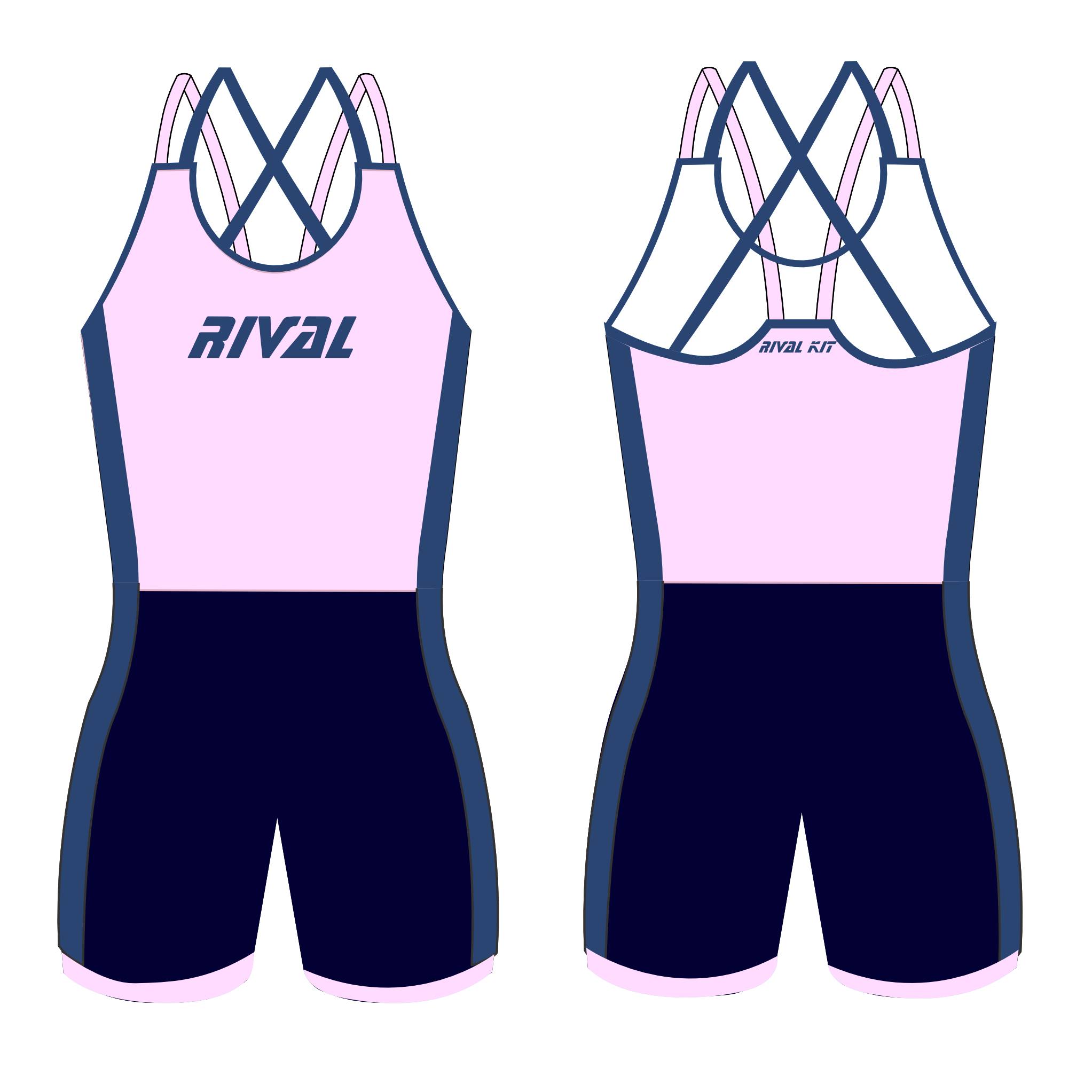 navy baby pink Combo Strappy AIOX