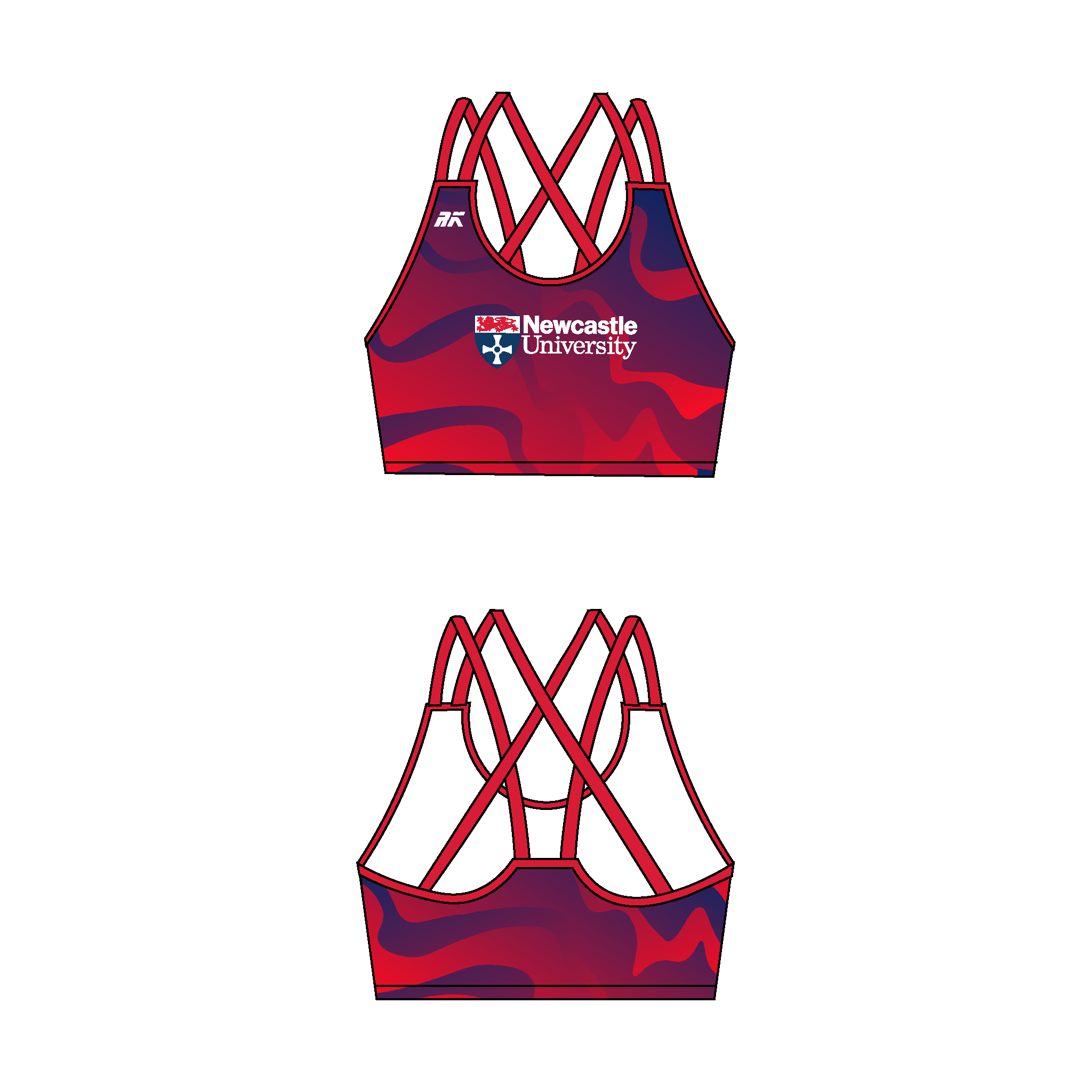 Newcastle University Triathlon Club Strappy Sports Bra