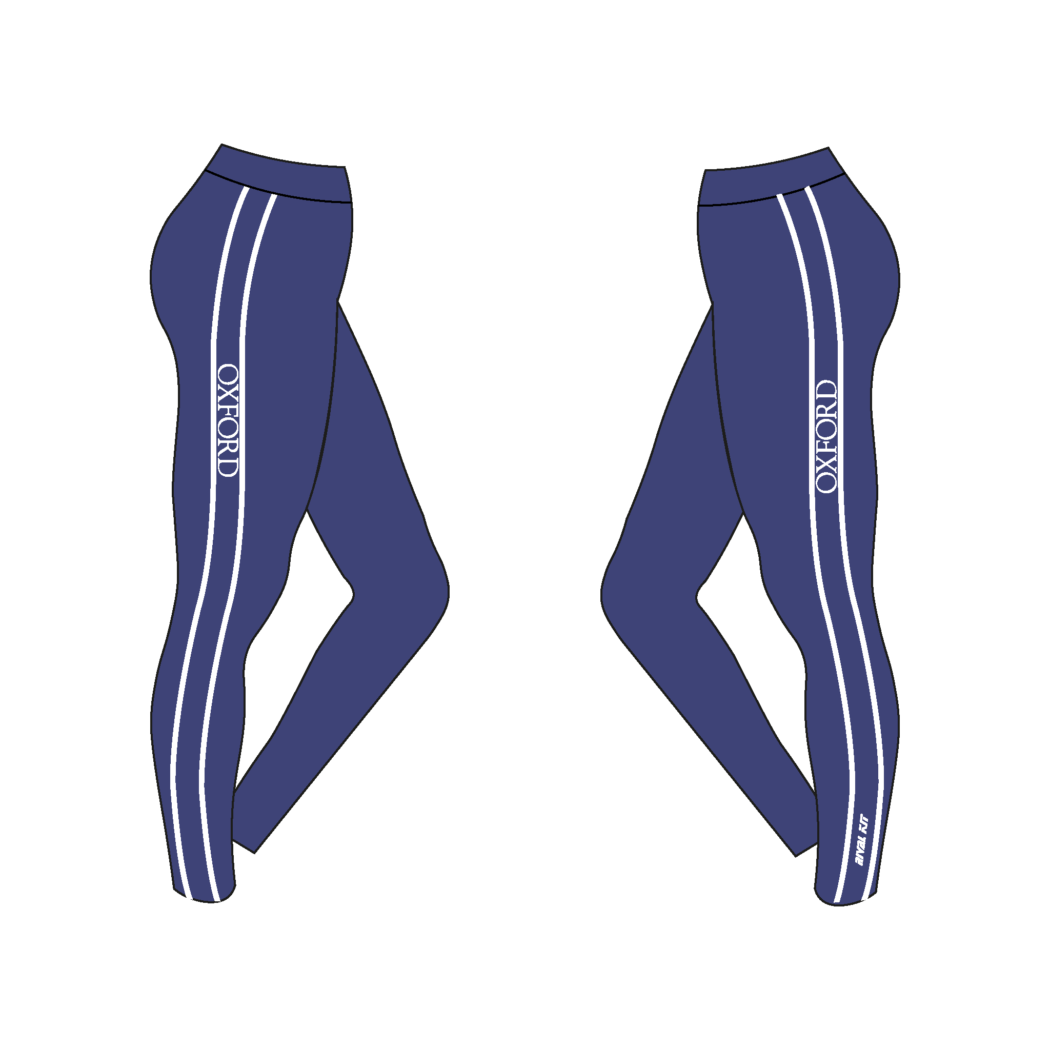 Oxford University Women's Boat Club Striped Leggings