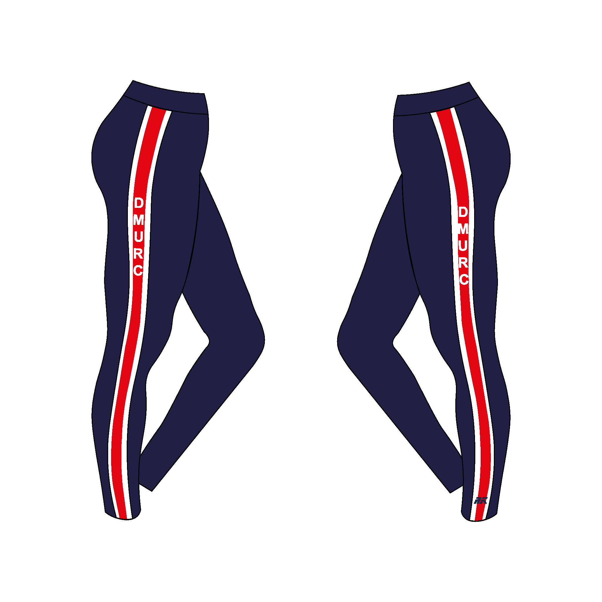 De Montfort University BC Patterned Striped Leggings