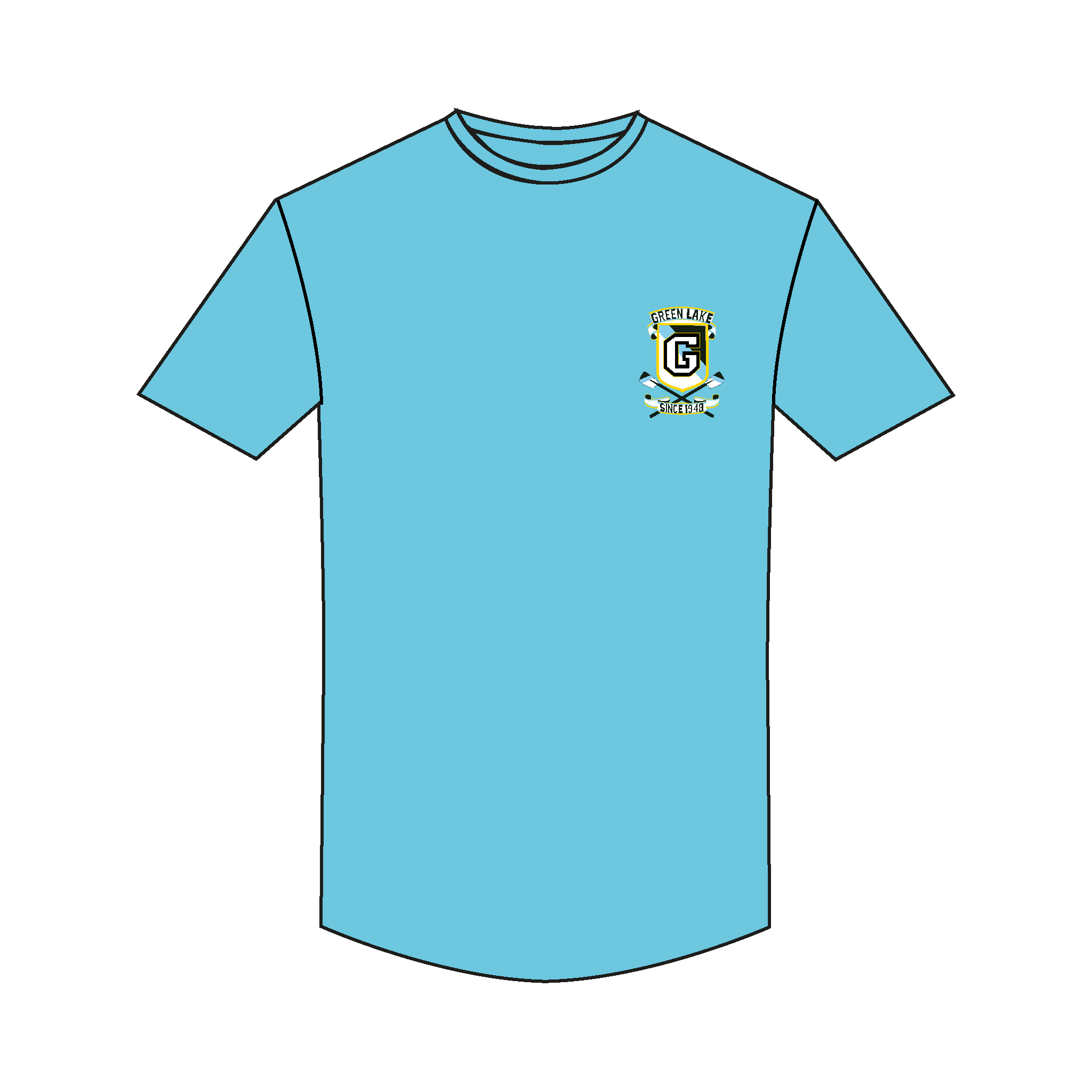 Green Lake Crew Casual Blue T-Shirt