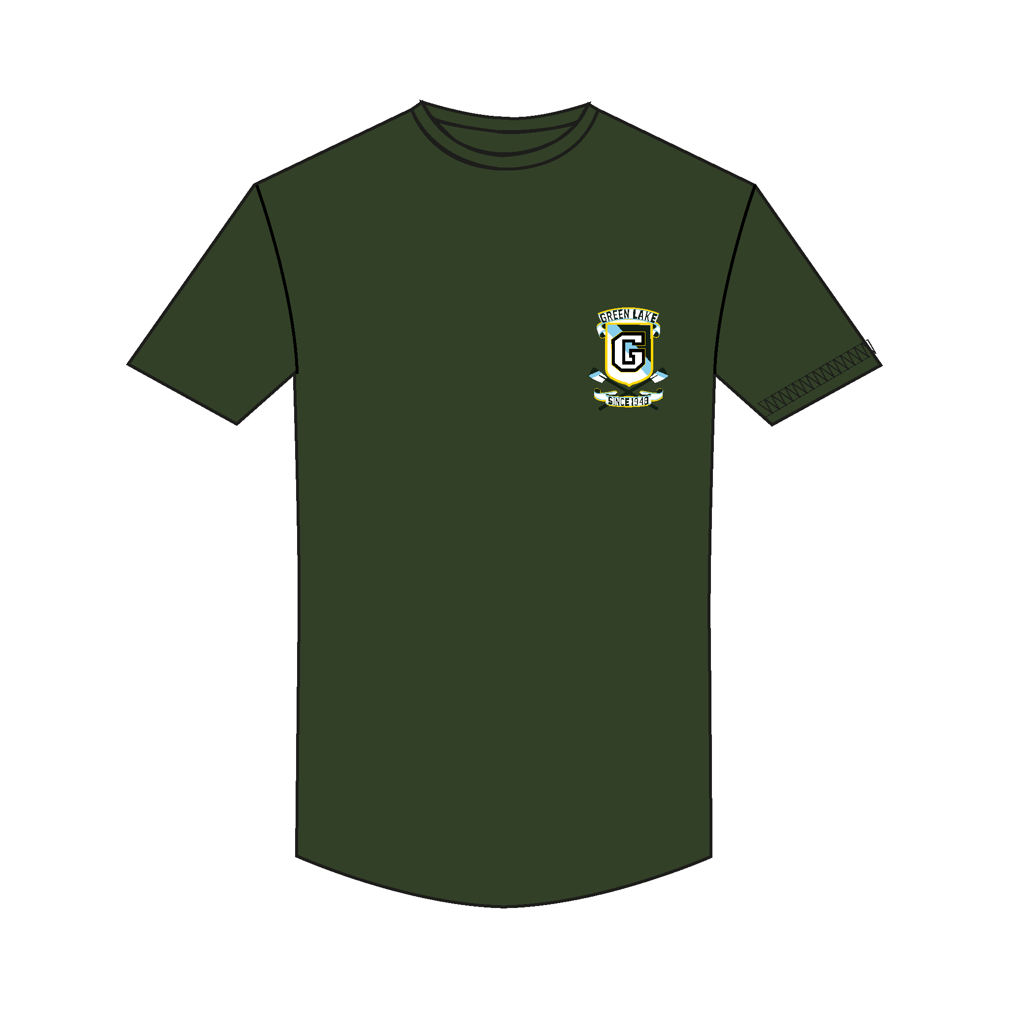 Green Lake Crew Casual Green T-Shirt