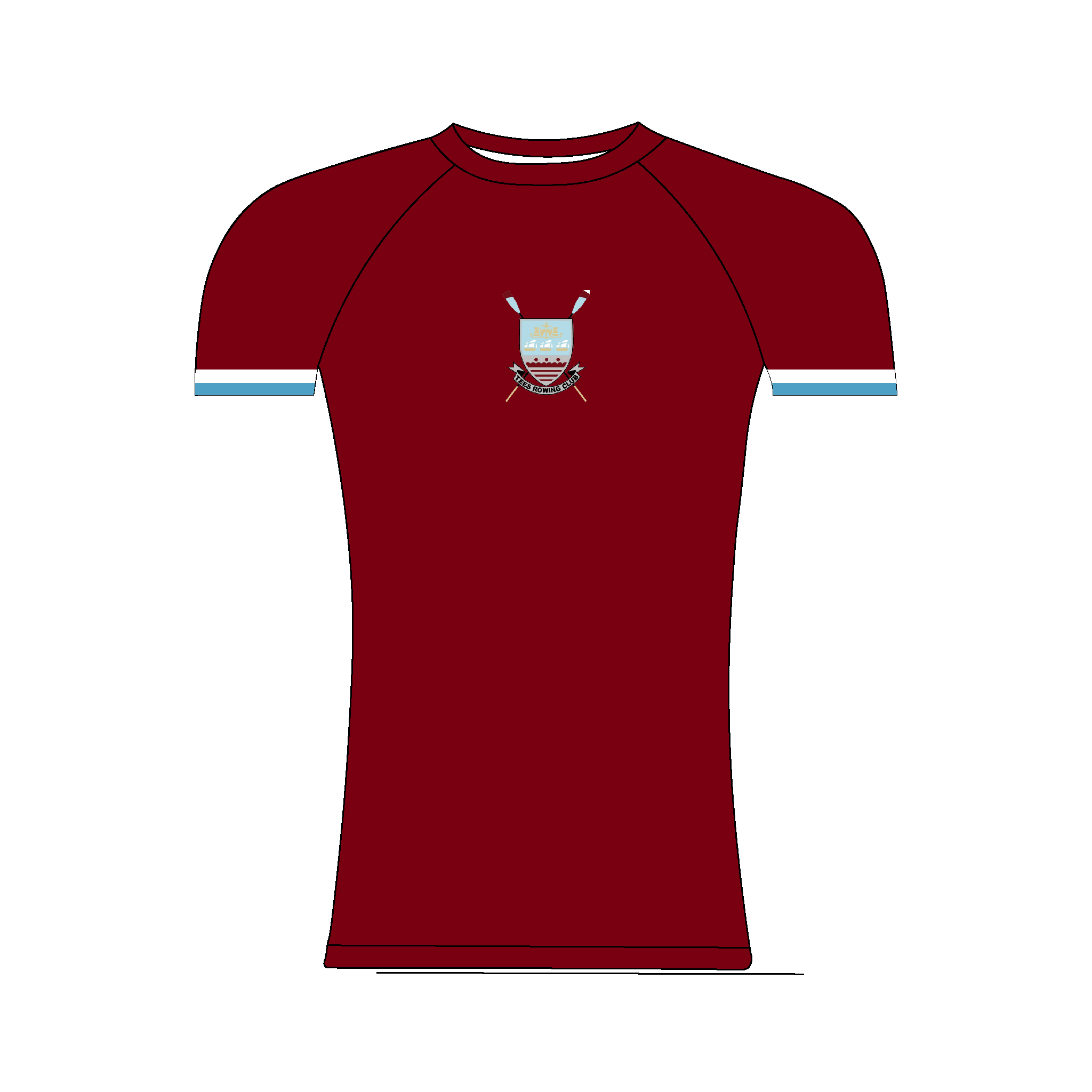 Tees RC Short Sleeve Maroon Base-Layer